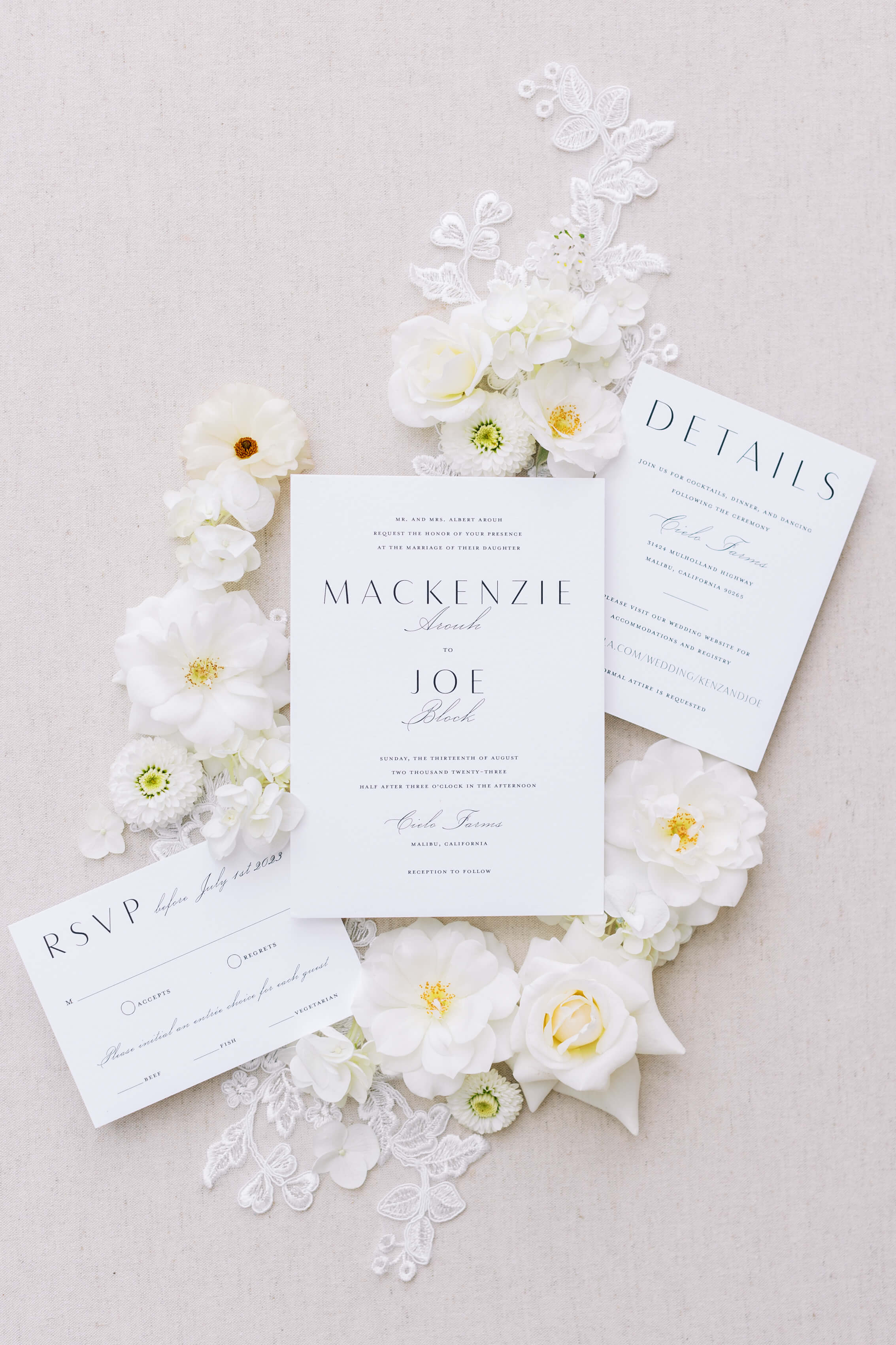 Cielo Farms Wedding Invitation Suite