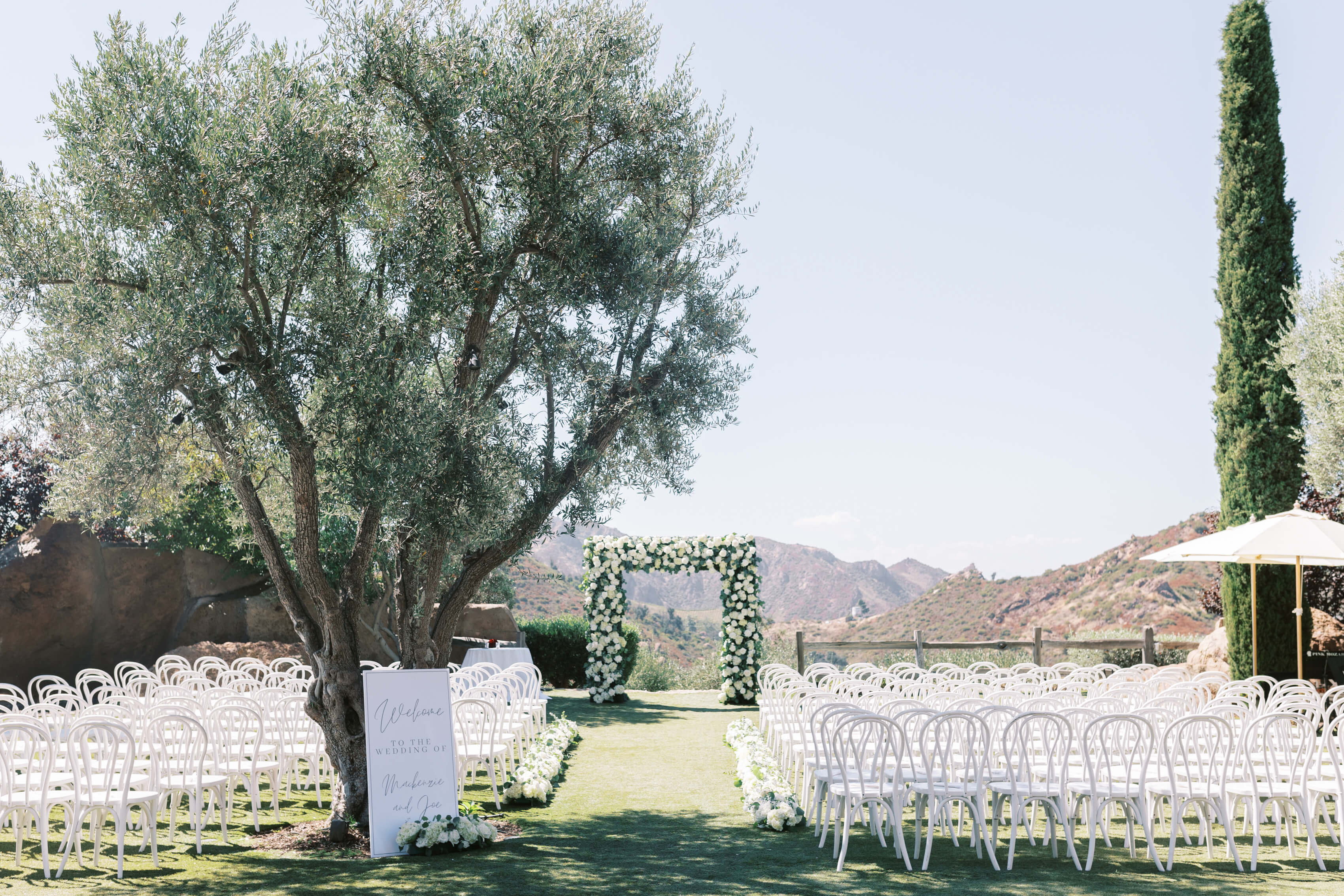 Cielo Farms Wedding Ceremony Setup