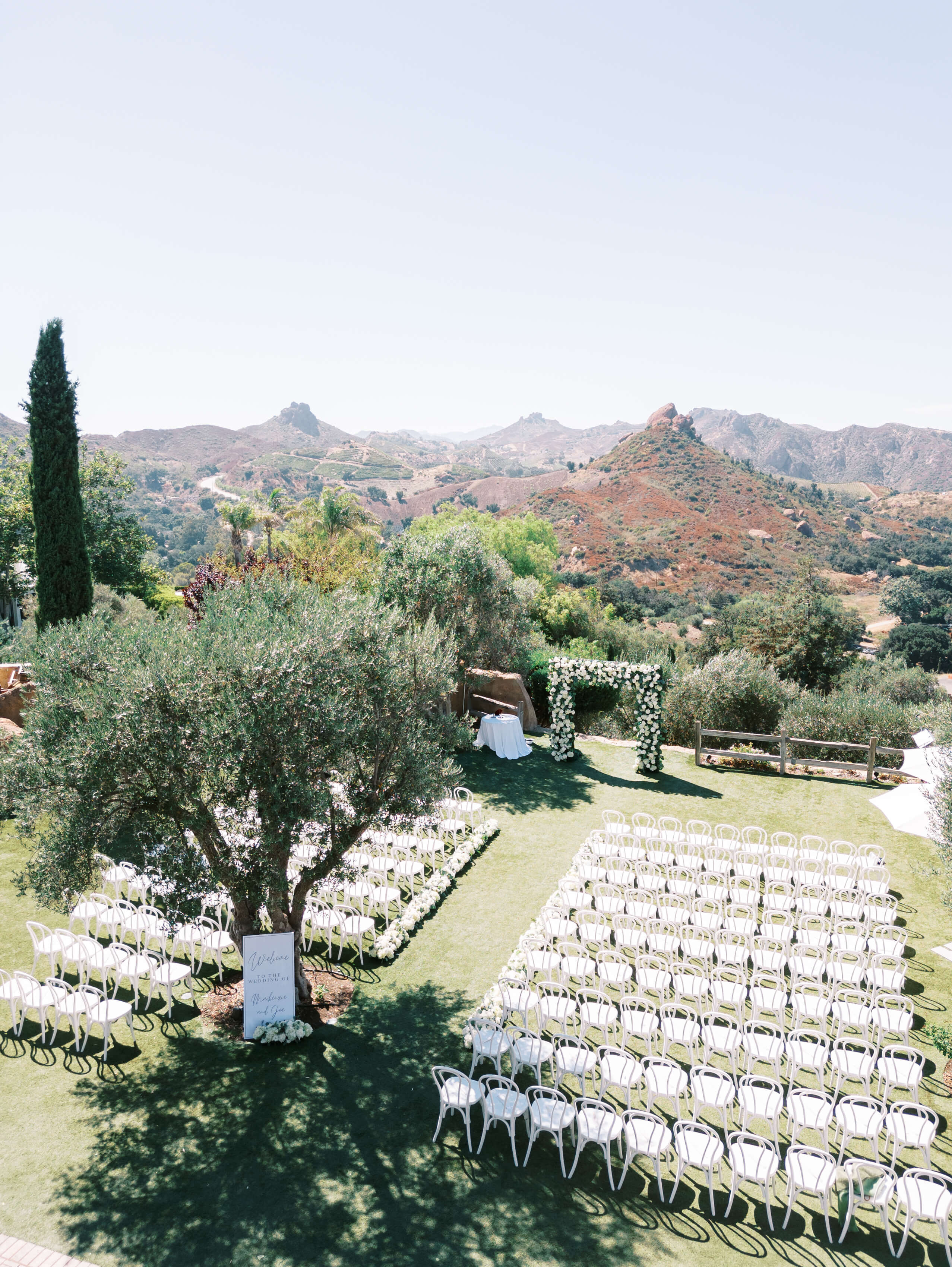 Cielo Farms Wedding Ceremony Setup