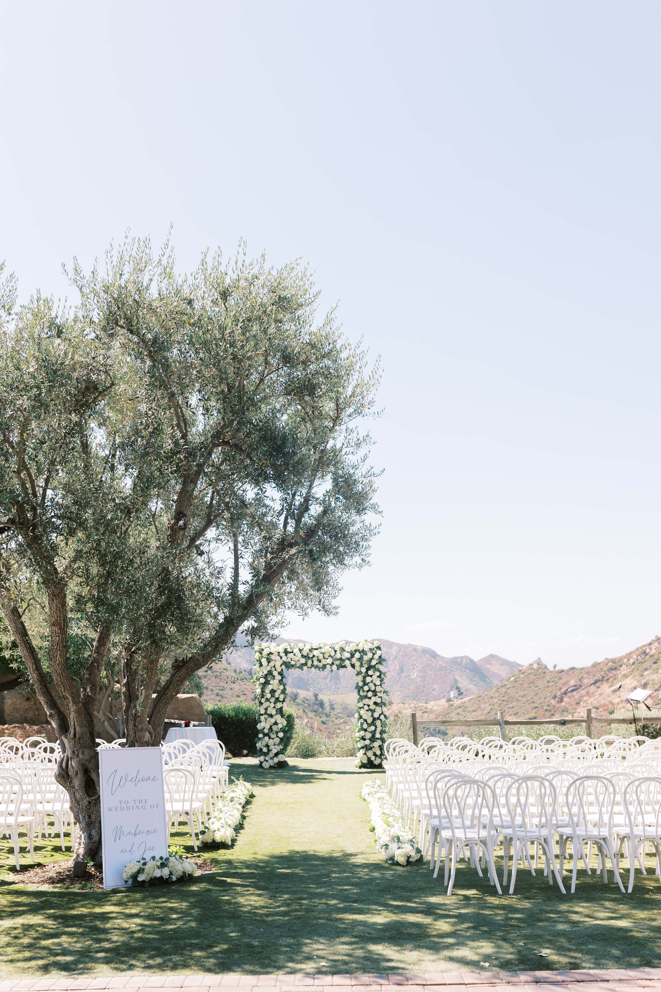 Cielo Farms Wedding Ceremony Setup