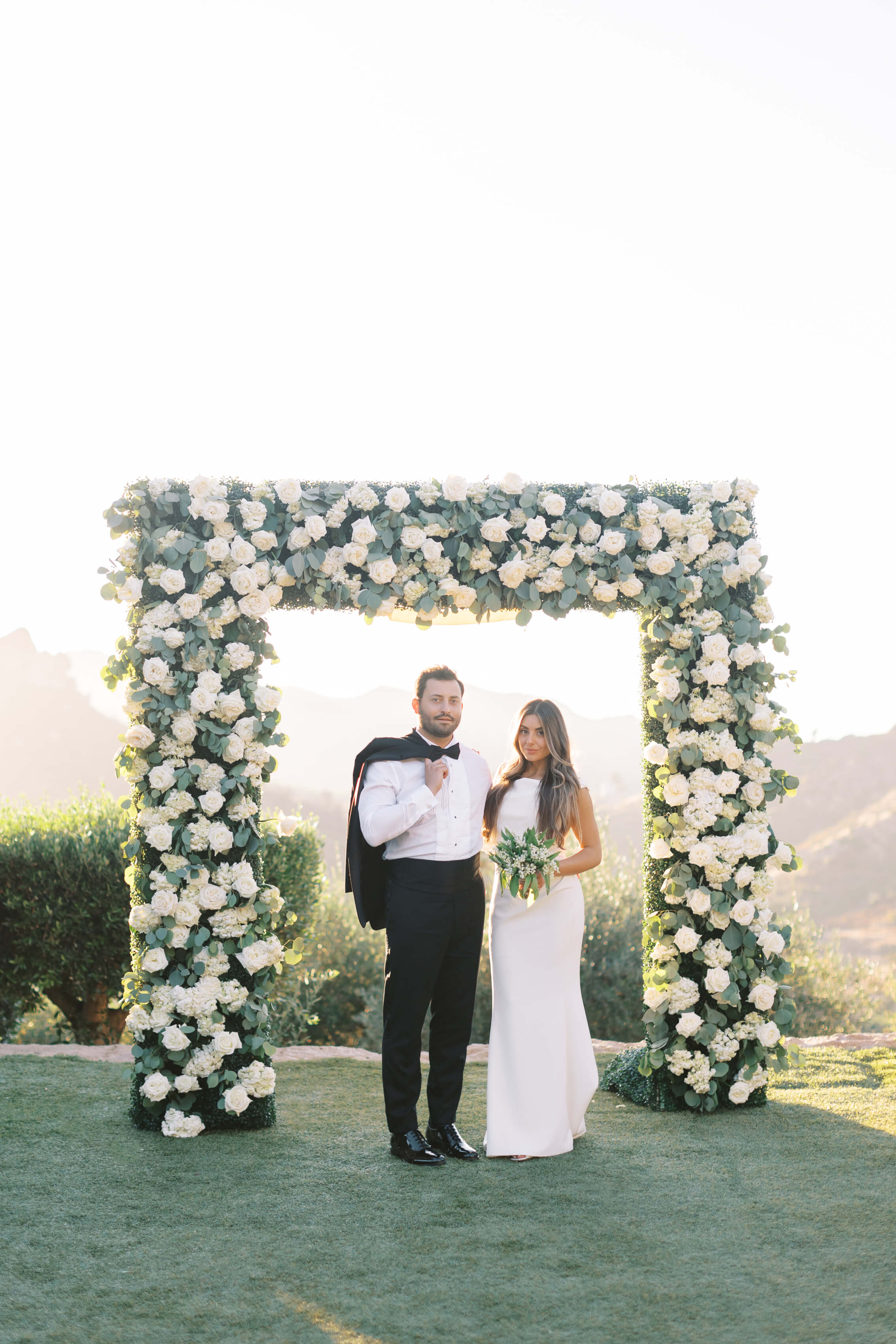 Cielo Farms Wedding Bride &amp; Groom Portraits at Golden Hour