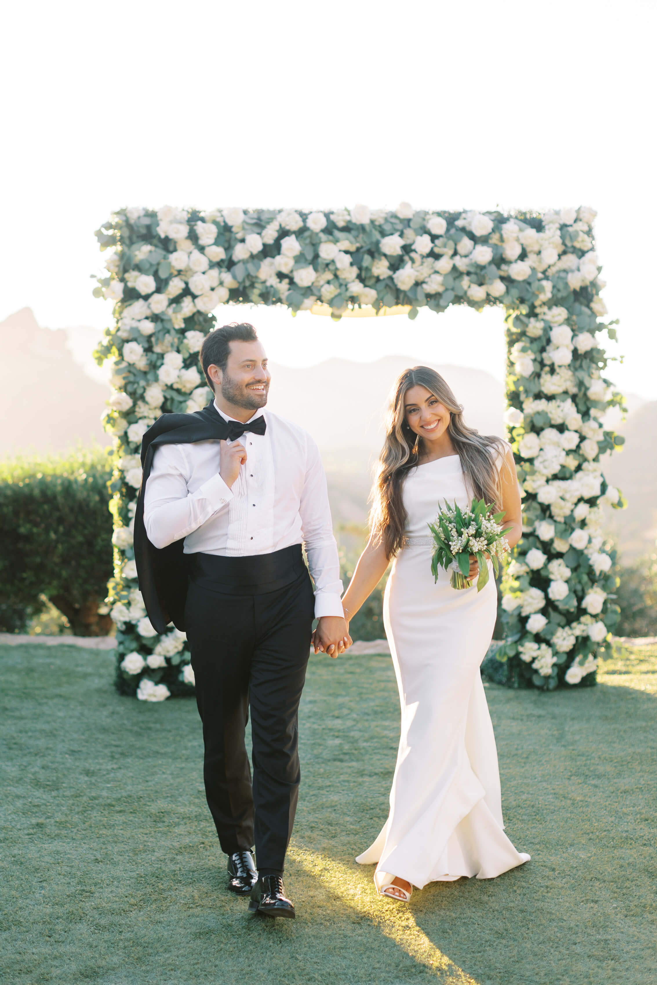 Cielo Farms Wedding Bride &amp; Groom Portraits at Golden Hour