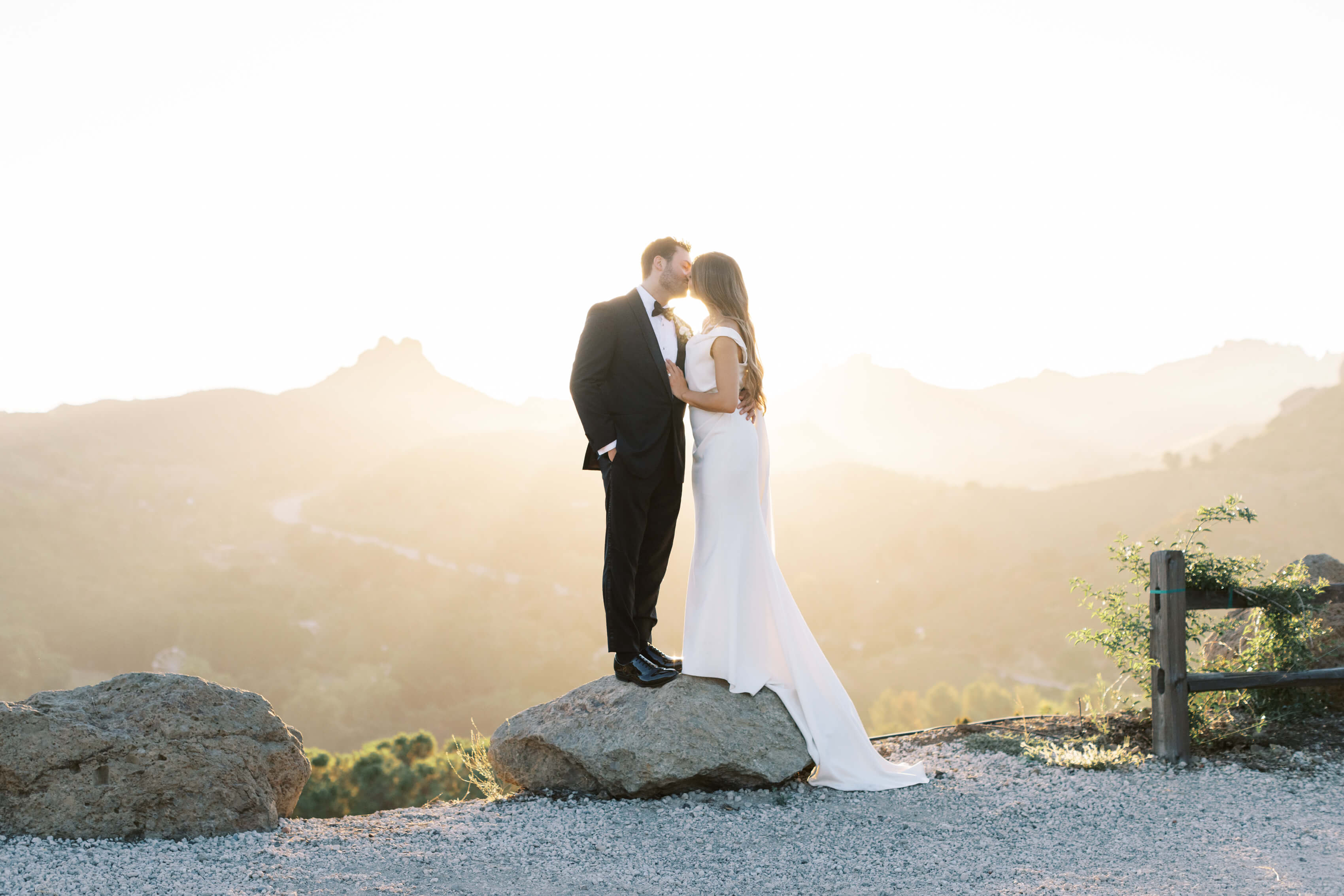 Cielo Farms Wedding Bride &amp; Groom Portraits at Golden Hour