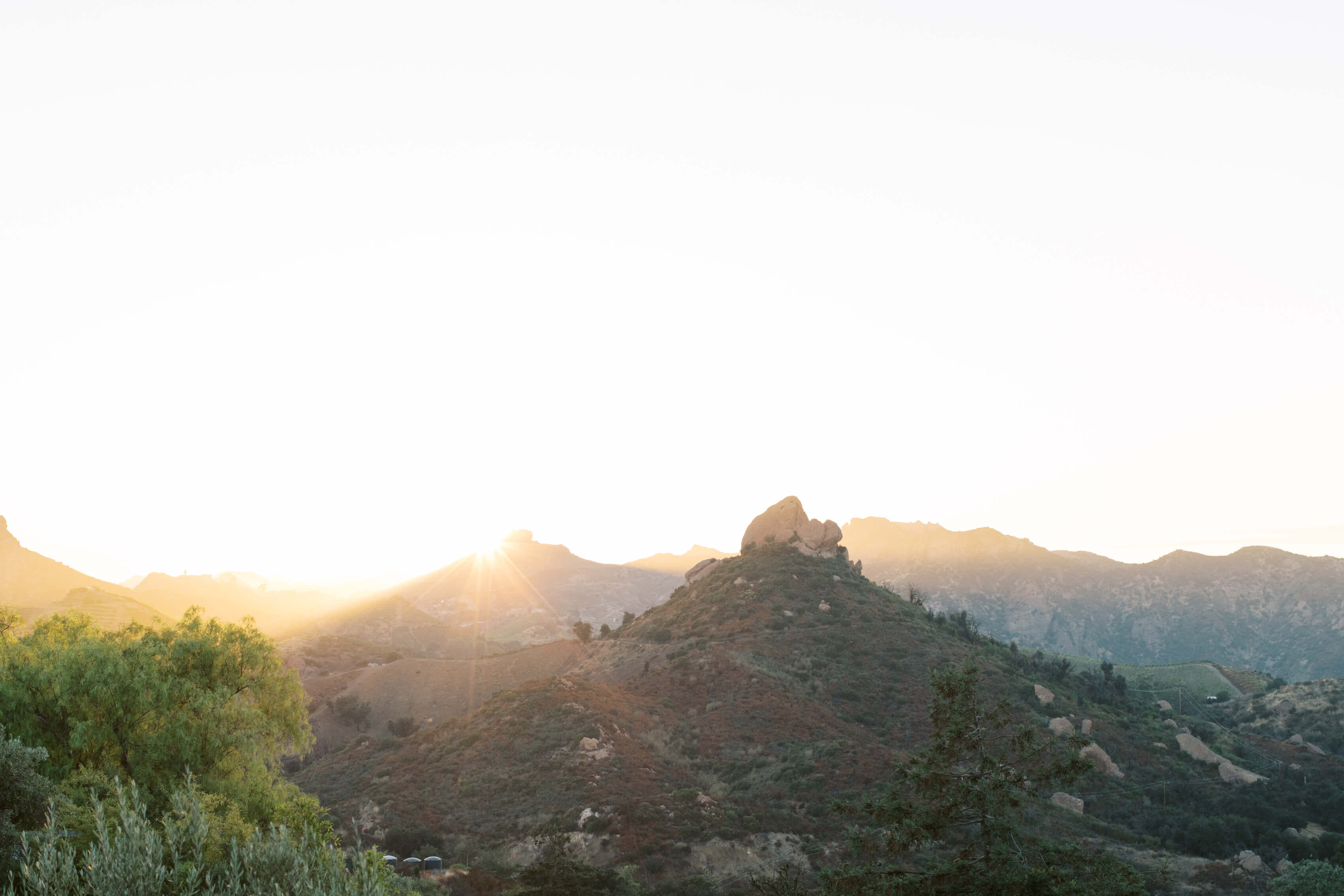 Cielo Farms Golden Hour Malibu Canyon View