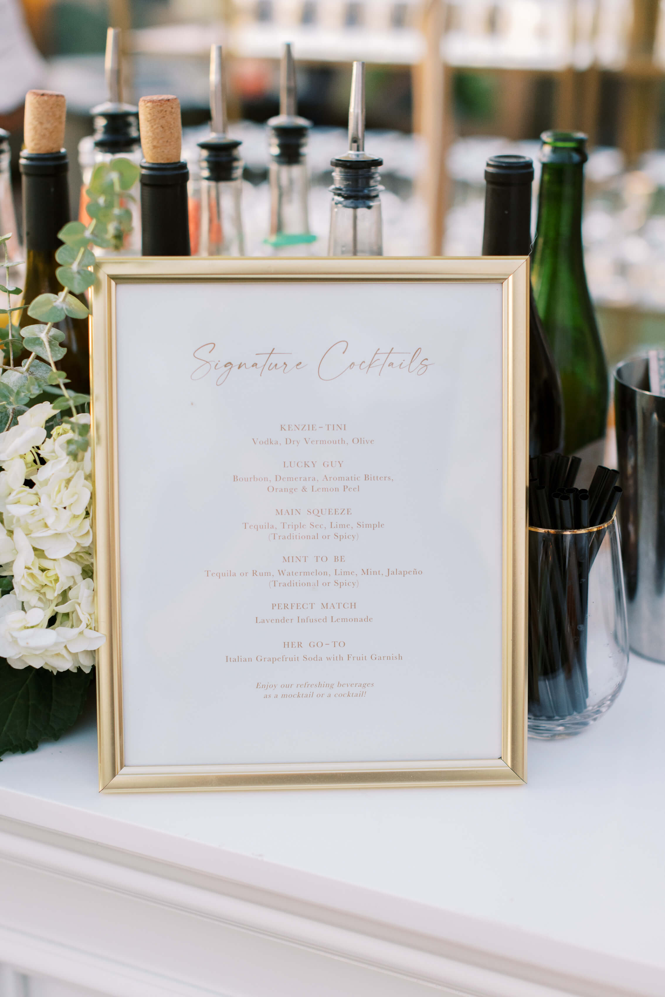 Cielo Farms Wedding Bar Details