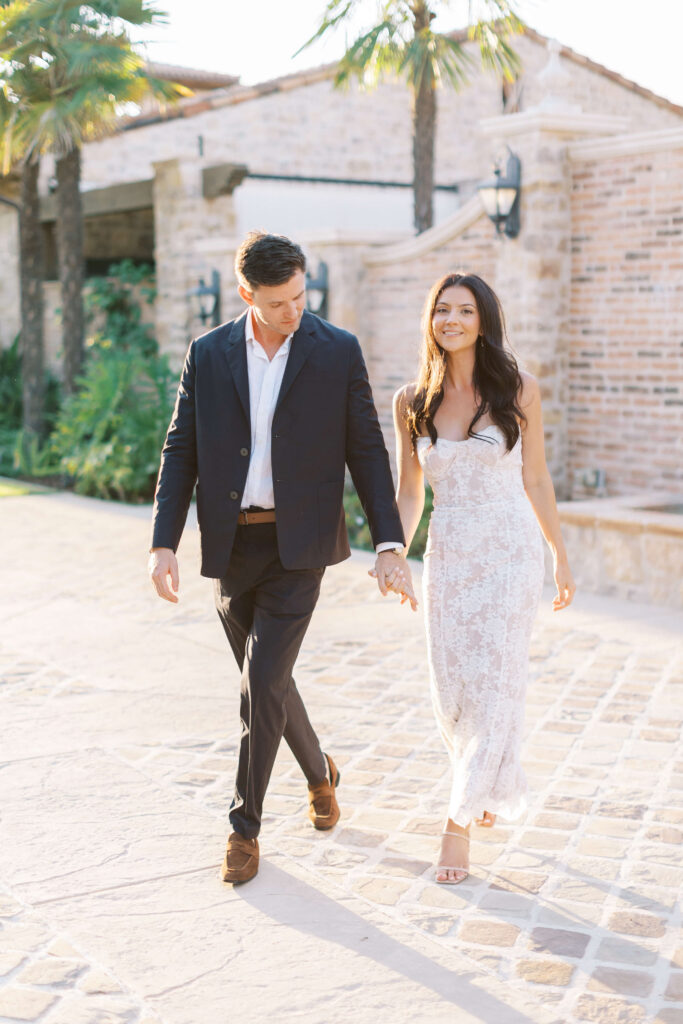 Westlake Village Inn Rehearsal Dinner Bride and Groom Portrait