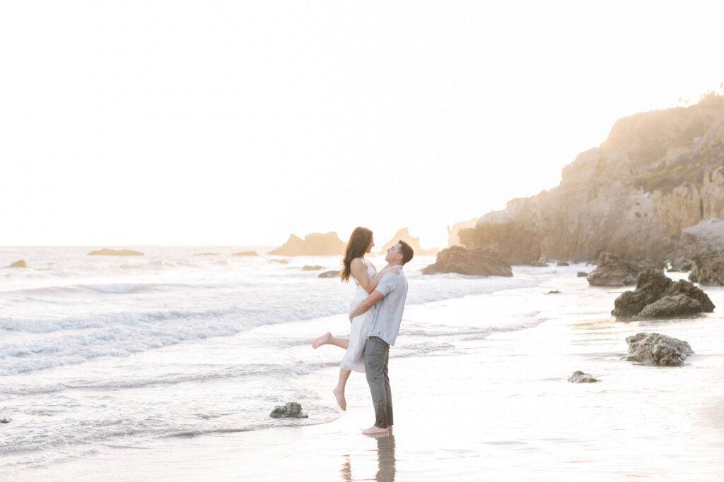El Matador Beach Engagement at Golden Hour - Sammy & Dean -Copyright - Lisa Leanne Photography