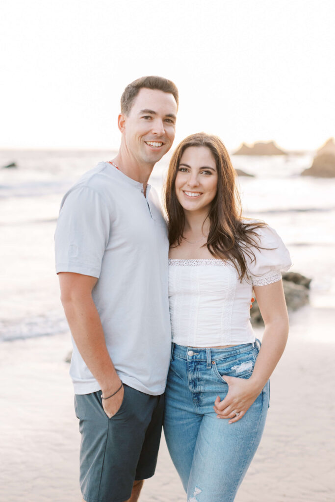 El Matador Beach Engagement at Golden Hour - Sammy & Dean -Copyright - Lisa Leanne Photography
