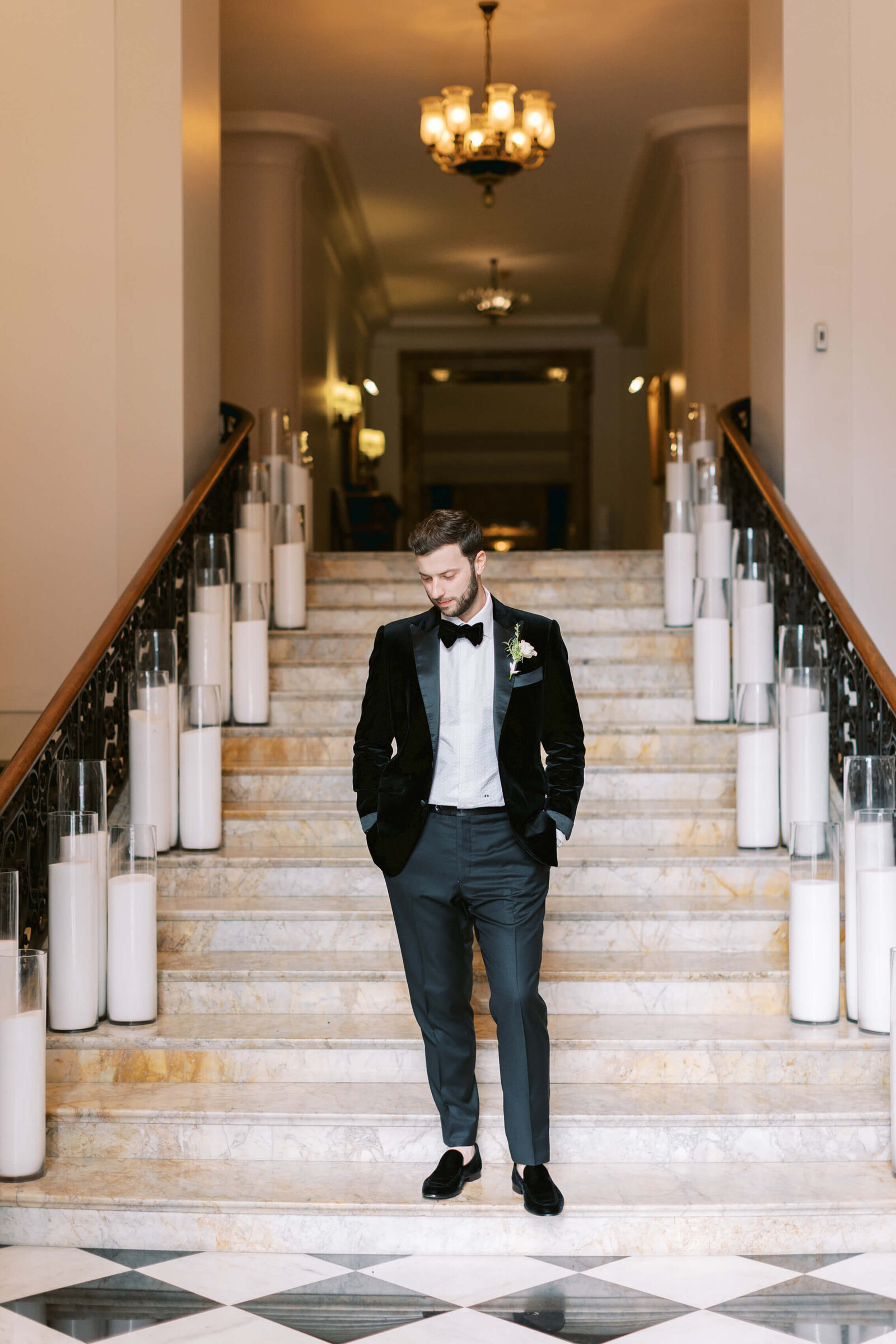 California Club First Look Groom