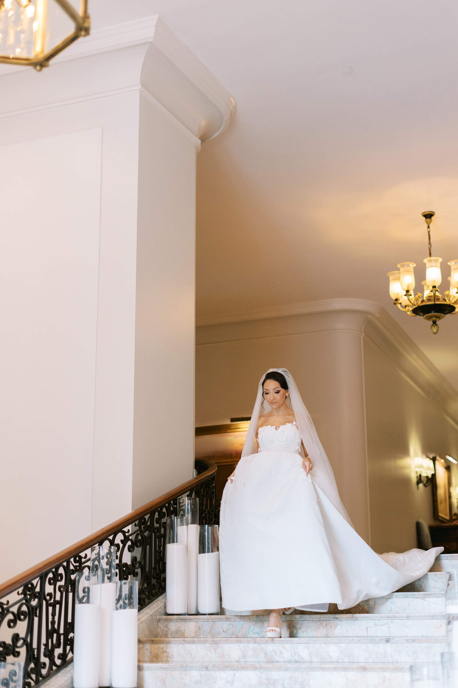 California Club First Look Bride 