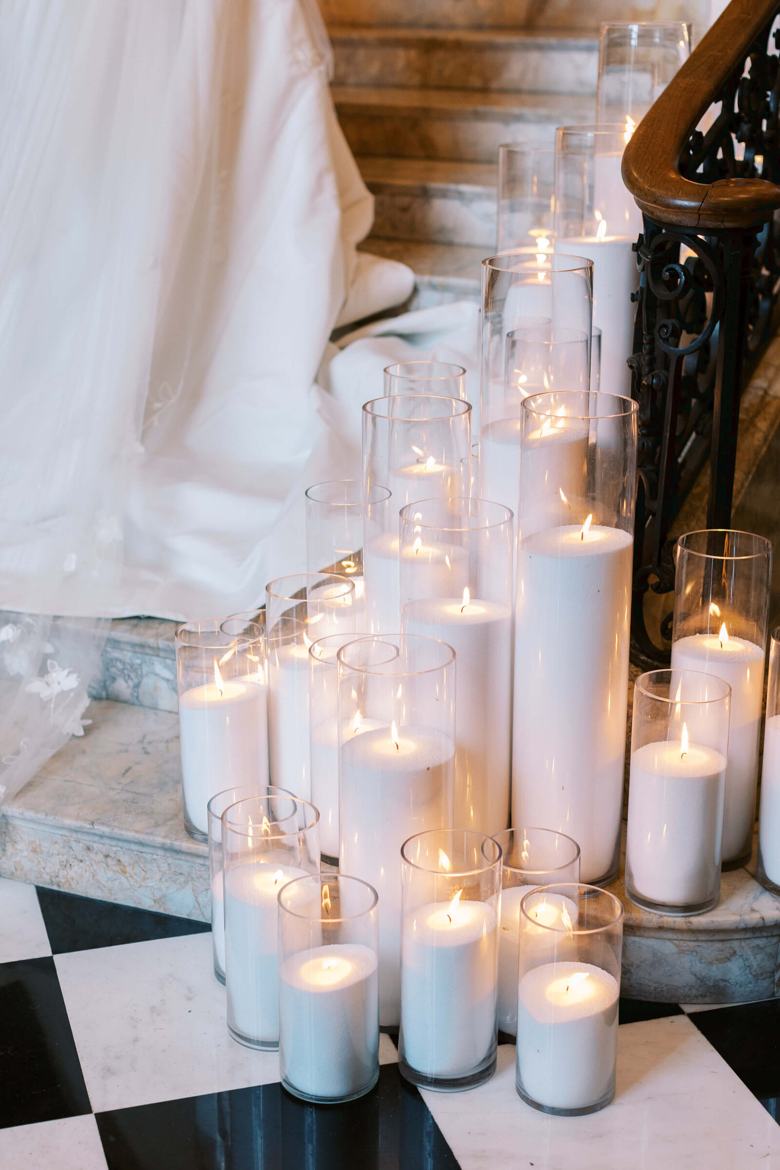 California Club Wedding Candle Details