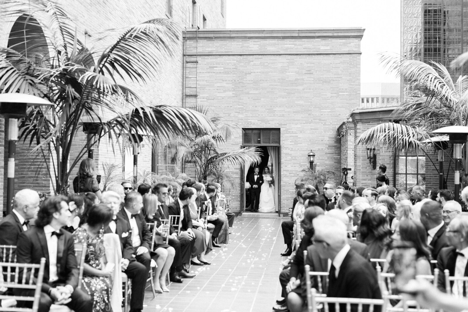 California Club Wedding Ceremony Bride Processional