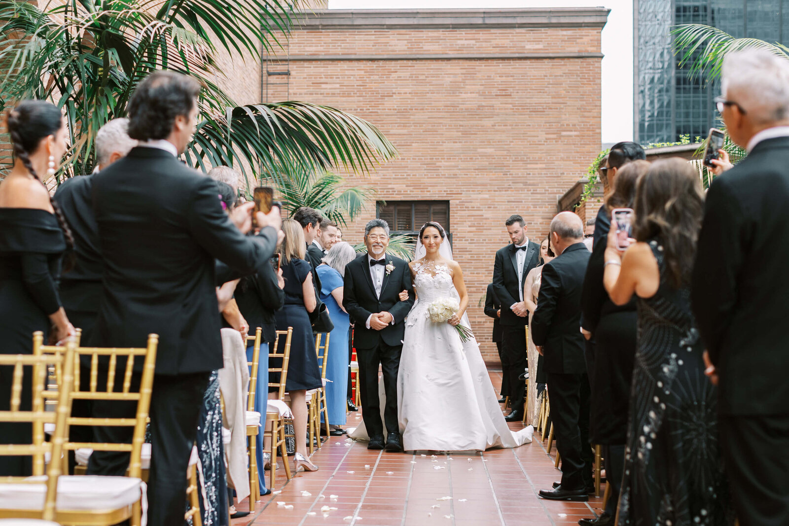 California Club Wedding Ceremony Bride Processional