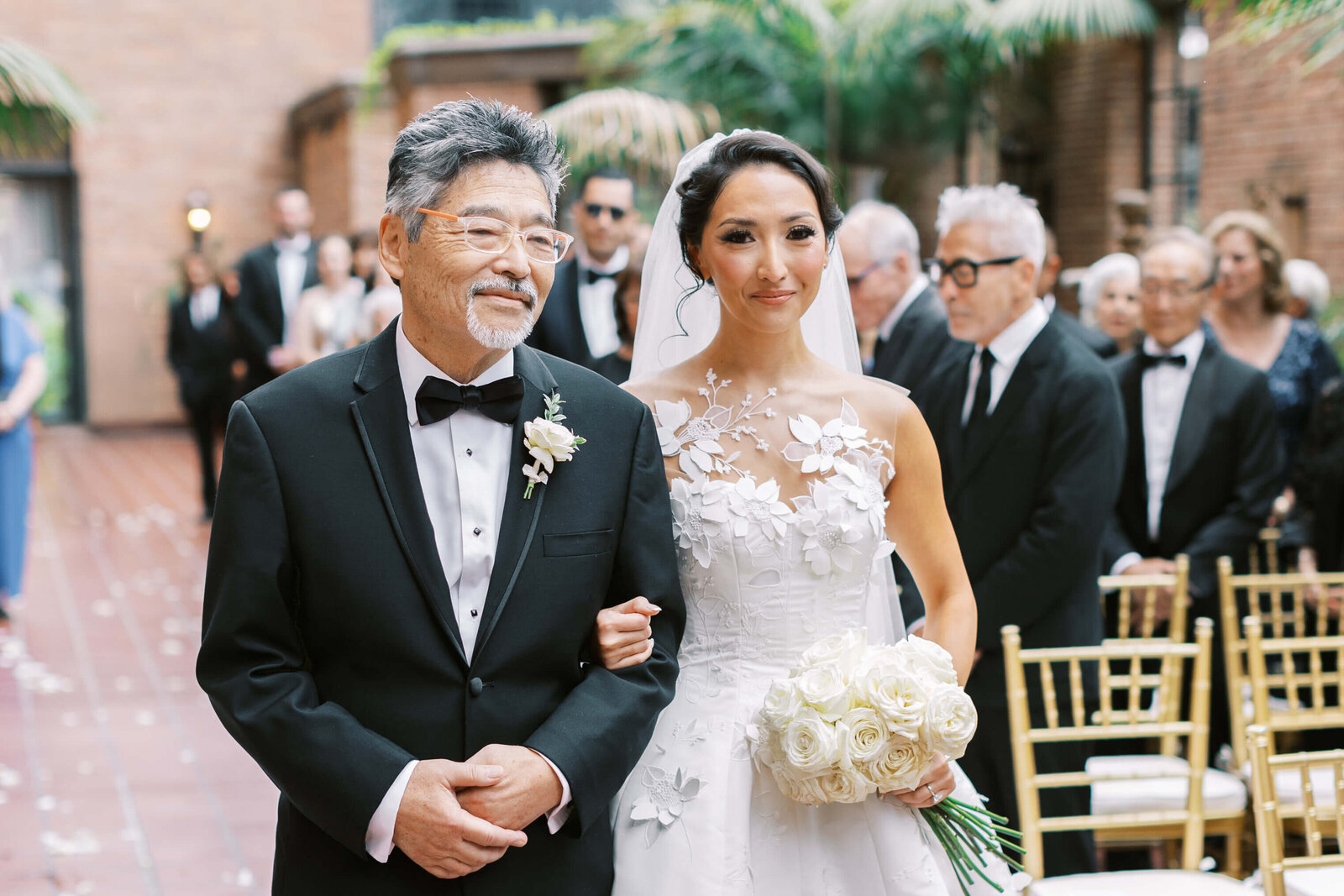 California Club Wedding Ceremony Bride Processional