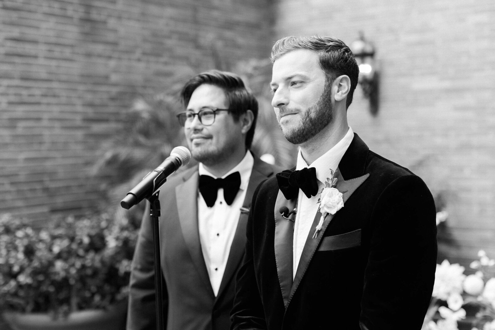 California Club Wedding Ceremony Groom
