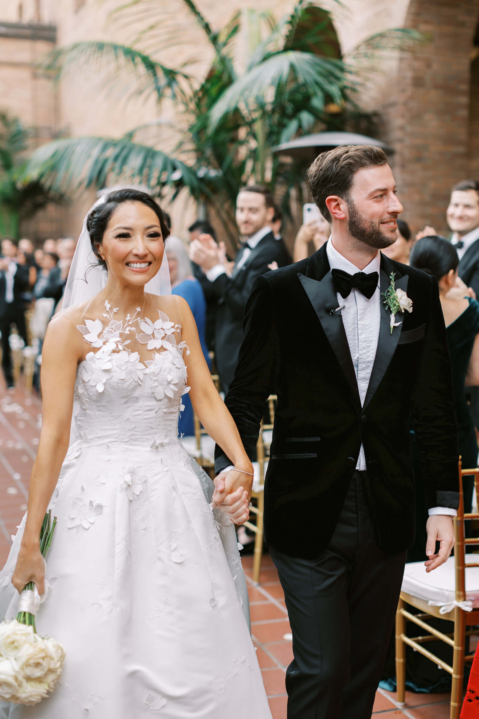 California Club Rooftop Wedding Ceremony Exit