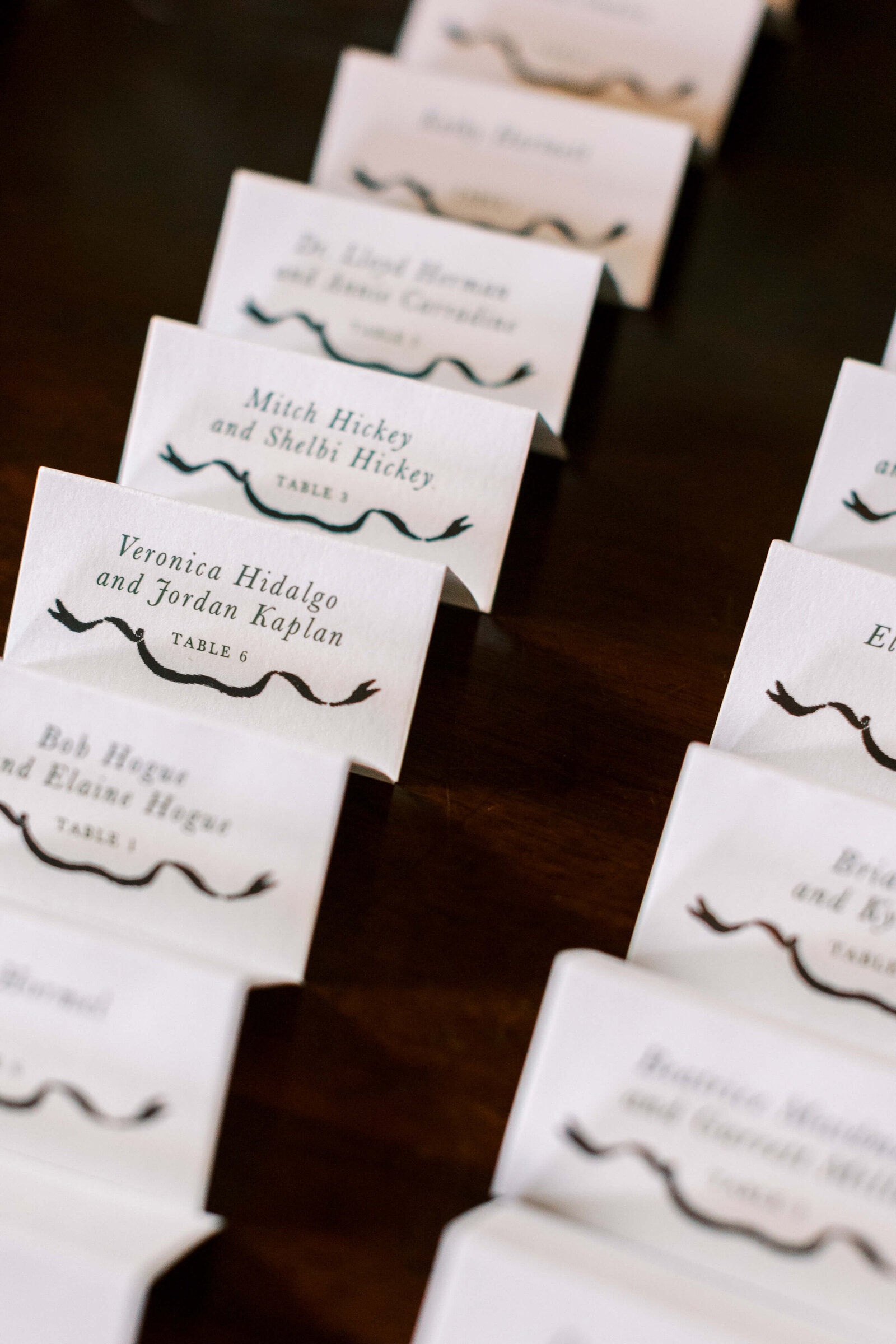 California Club Cocktail Hour Place Cards