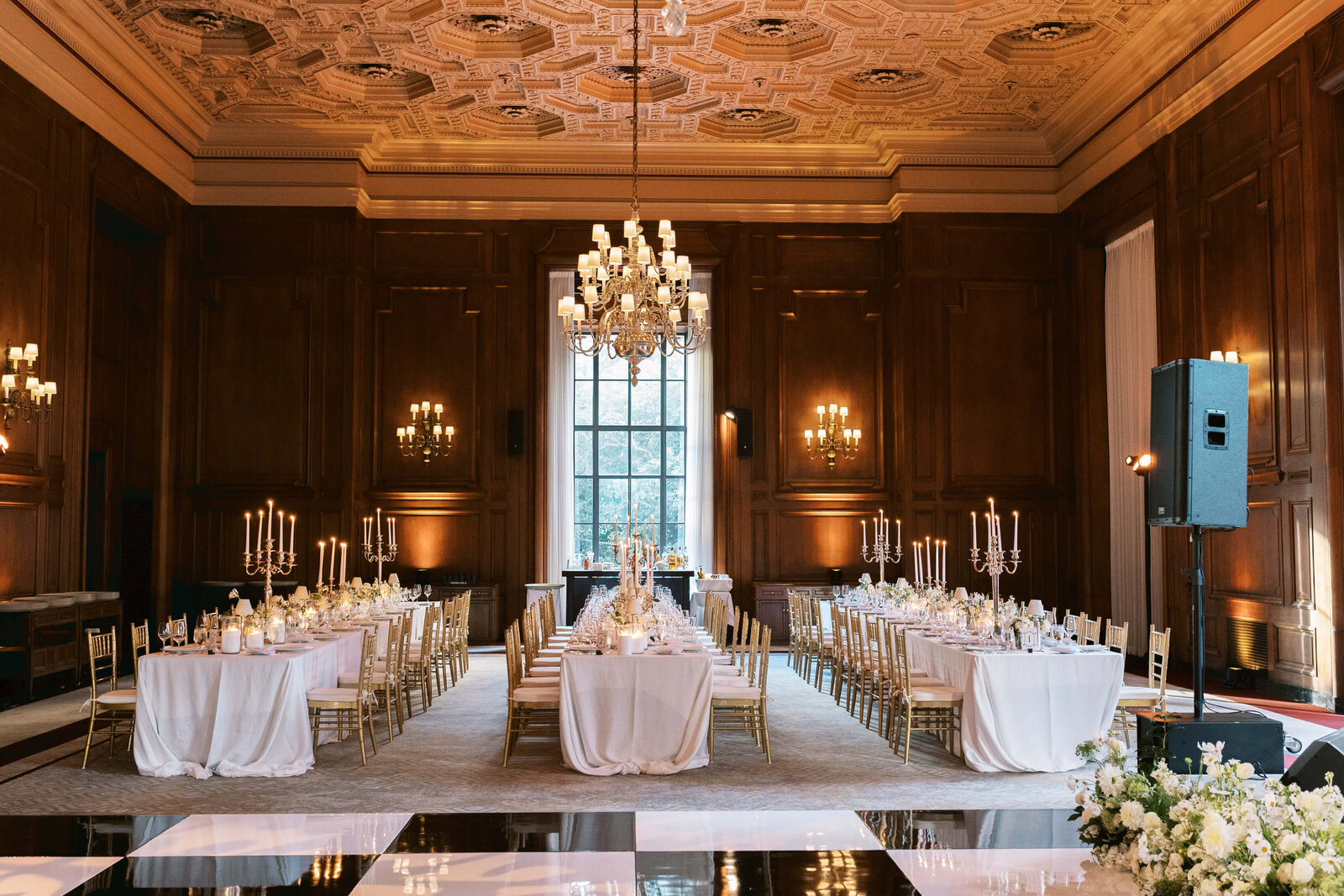 California Club Wedding Reception Setup Wide