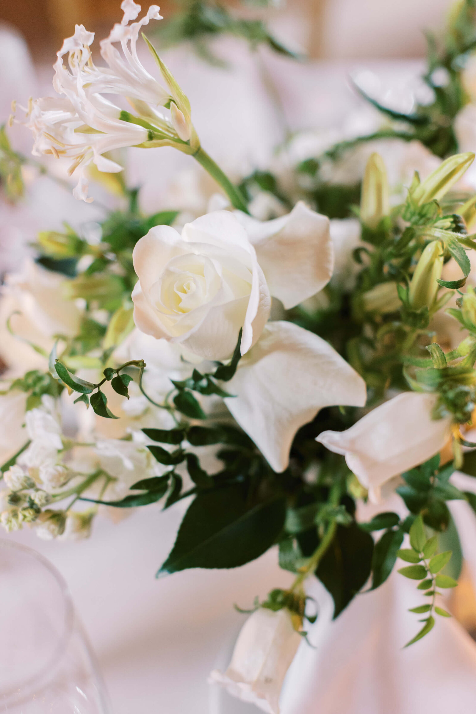 California Club Wedding Reception Floral Detail