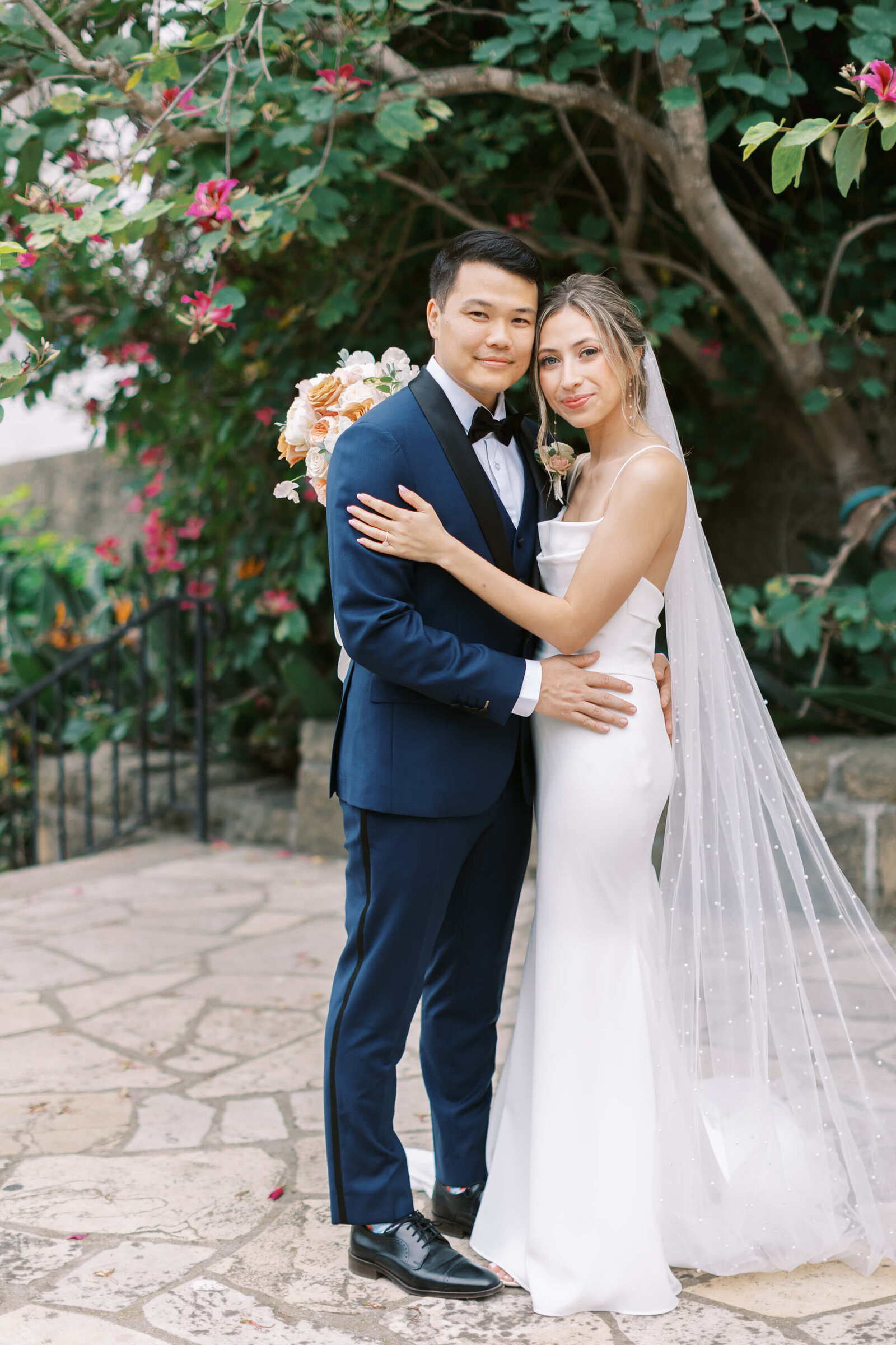 Santa Barbara Courthouse Bride & Groom Portrait