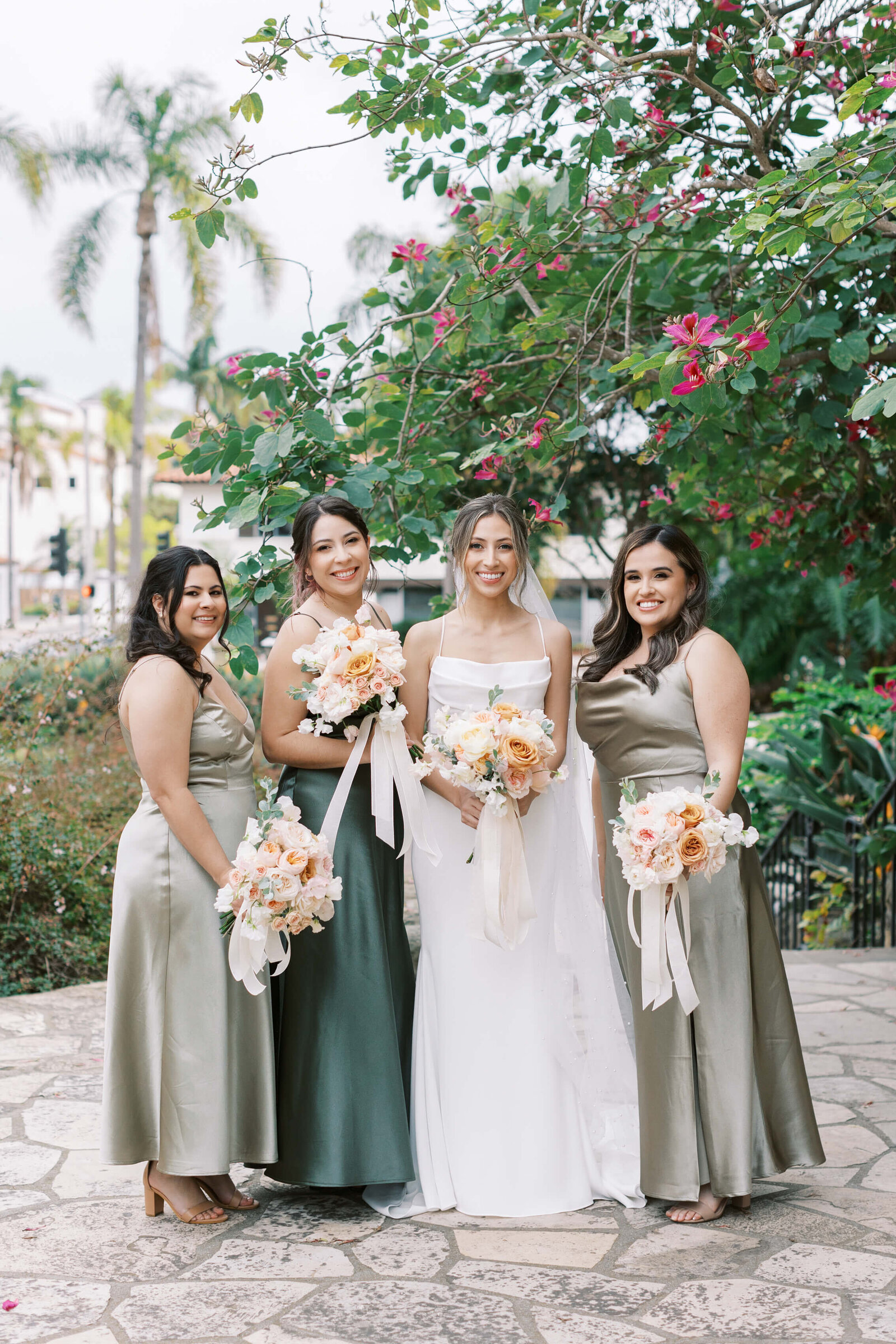 Santa Barbara Courthouse Wedding Bridesmaids