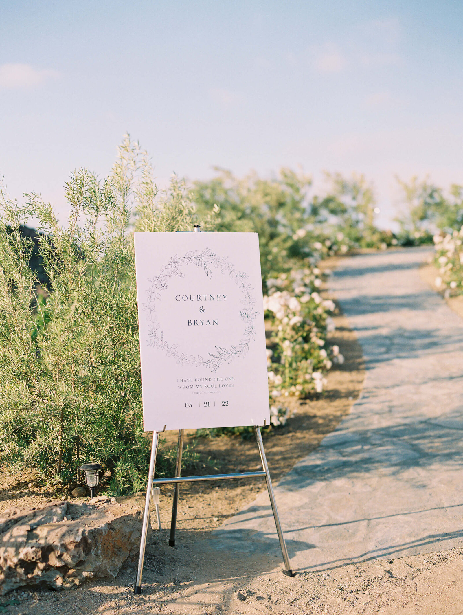 Saddlerock Ranch Wedding - Welcome Sign - Lisa Leanne Photography