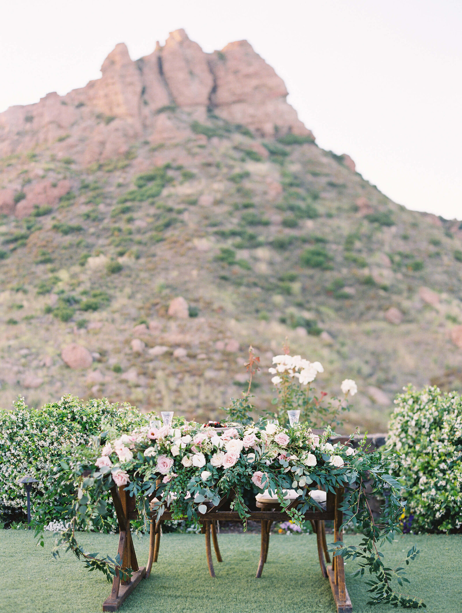 Saddlerock Ranch Wedding - Sweetheart Table - Lisa Leanne Photography