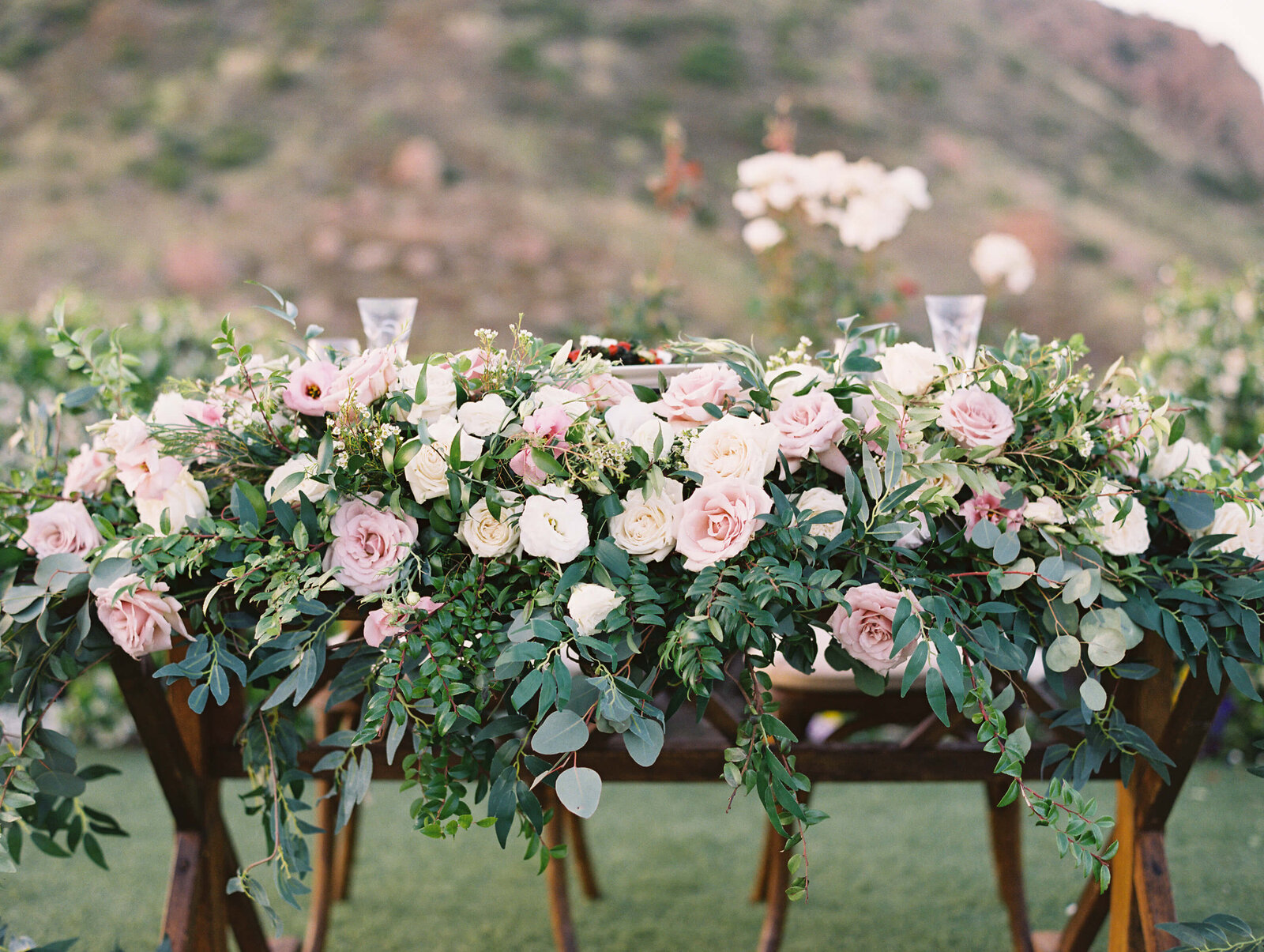 Saddlerock Ranch Wedding - Sweetheart Table - Lisa Leanne Photography