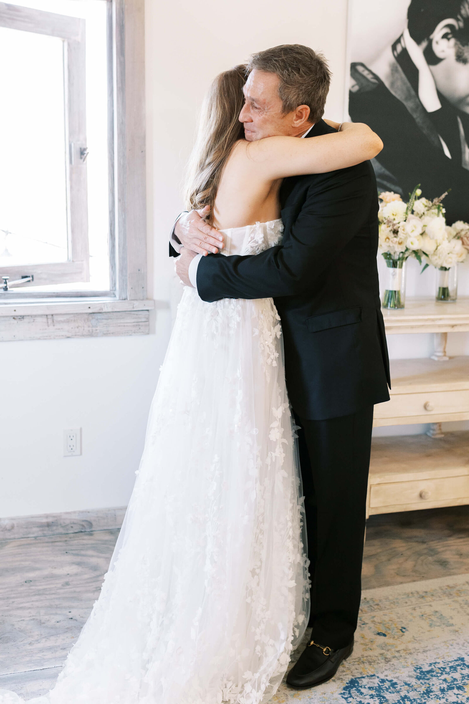 Cielo Farms Wedding Bride and Dad - Lisa Leanne Photography