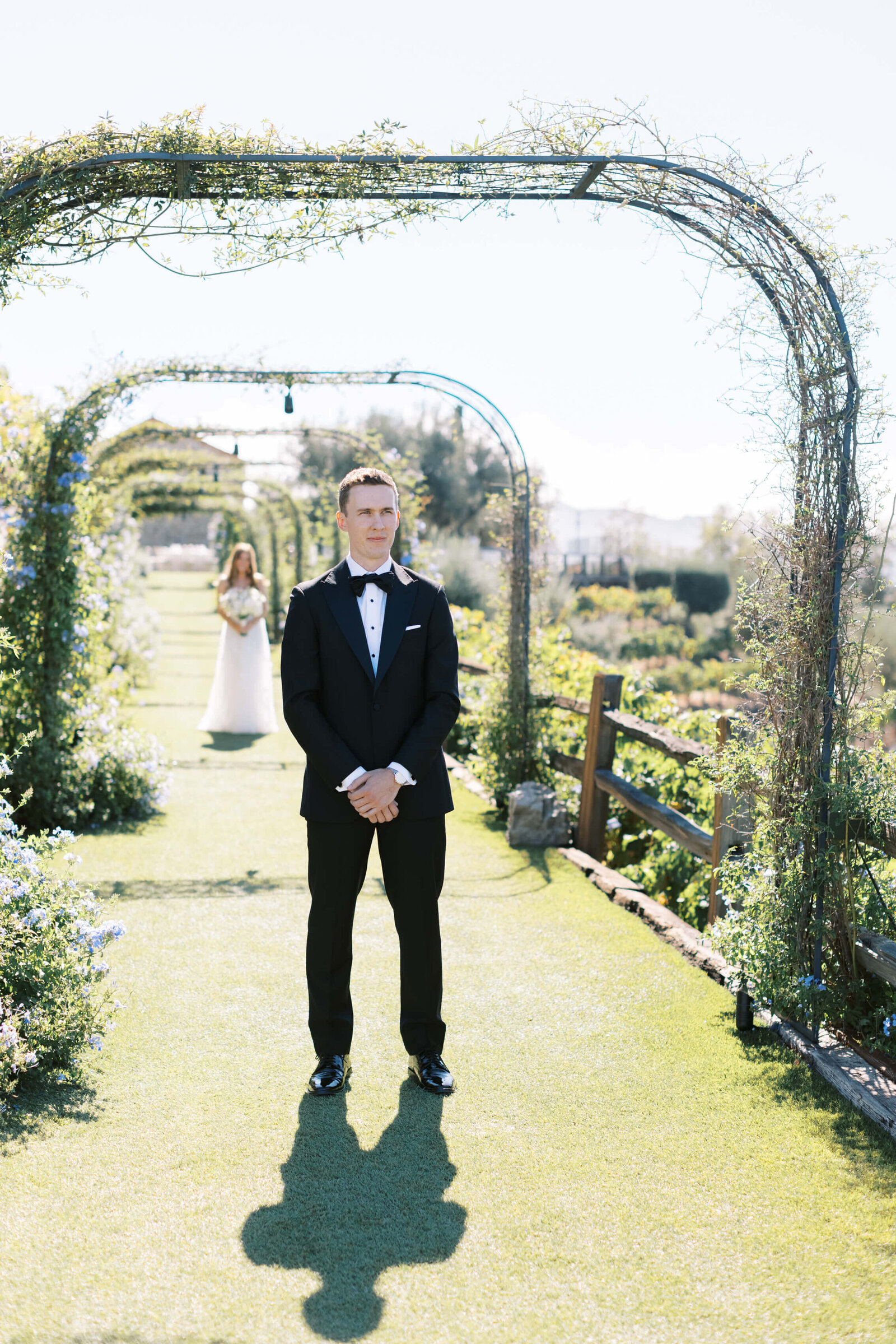 Cielo Farms Wedding First Look - Lisa Leanne Photography