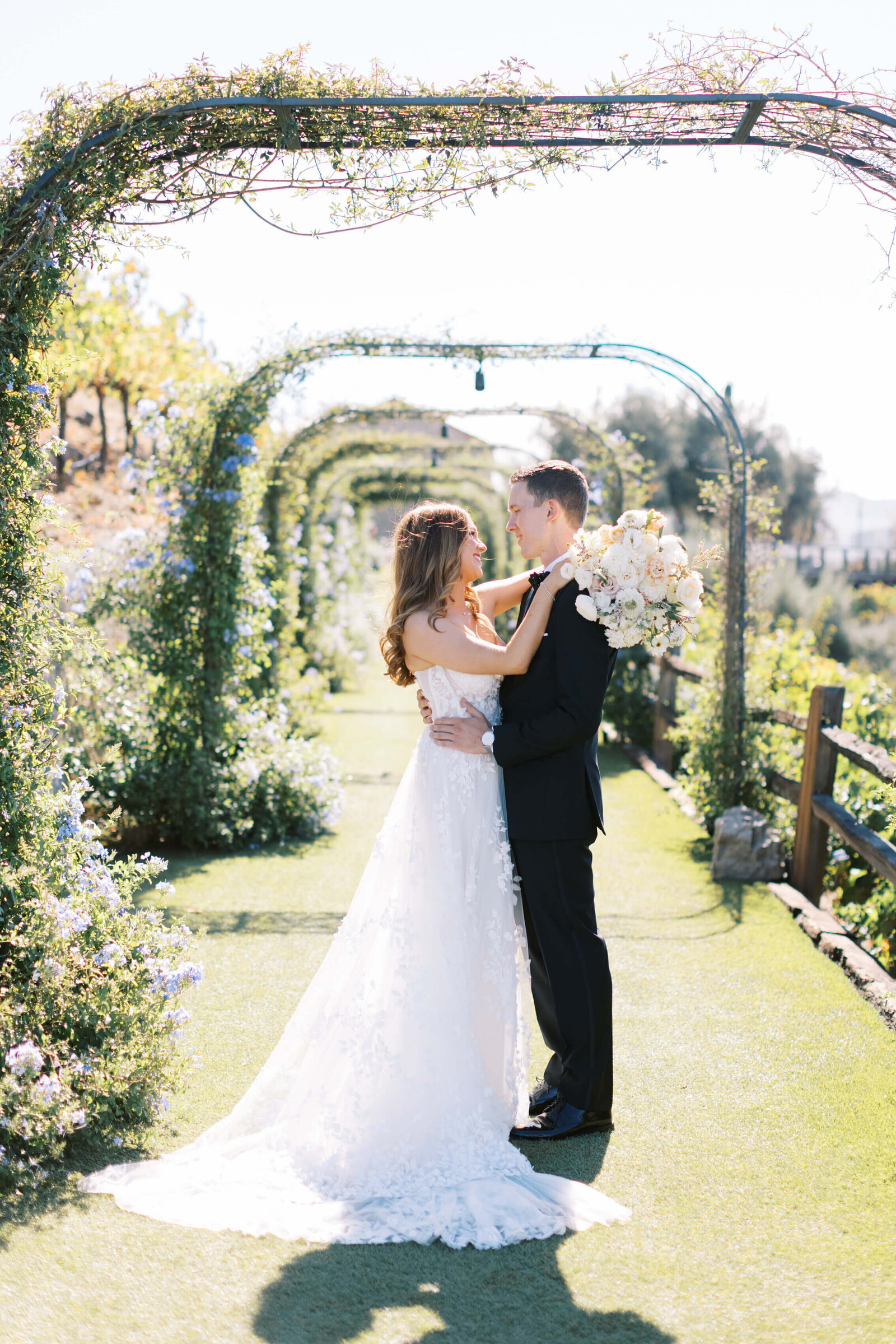 Cielo Farms Wedding Bride and Groom Portrait - Lisa Leanne Photography