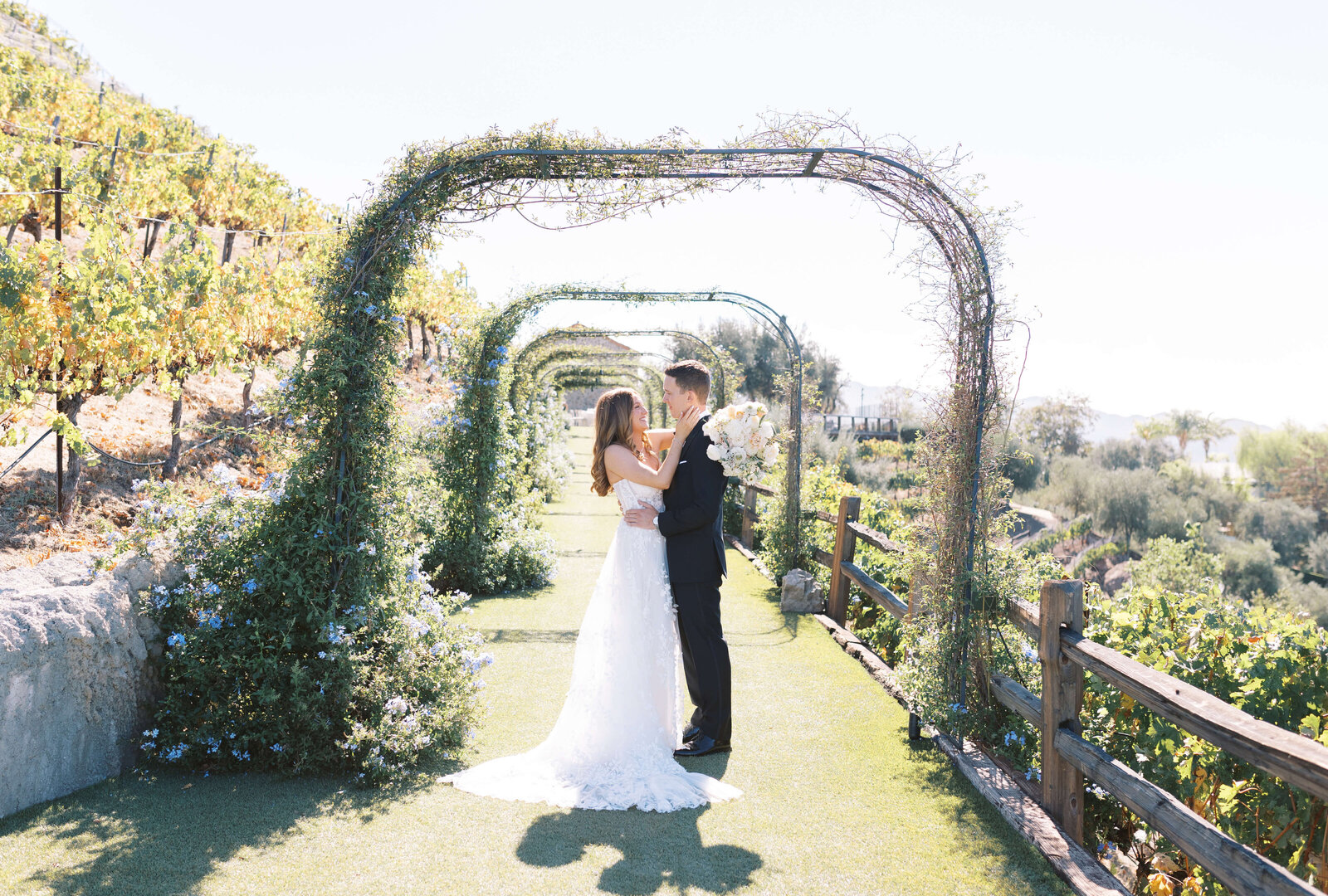 Cielo Farms Wedding Bride and Groom Portrait - Lisa Leanne Photography