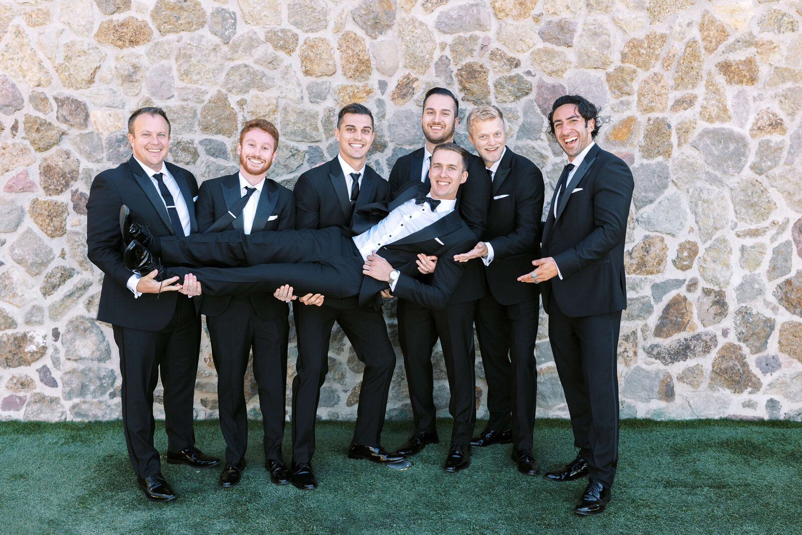 Cielo Farms Wedding Groomsmen - Lisa Leanne Photography