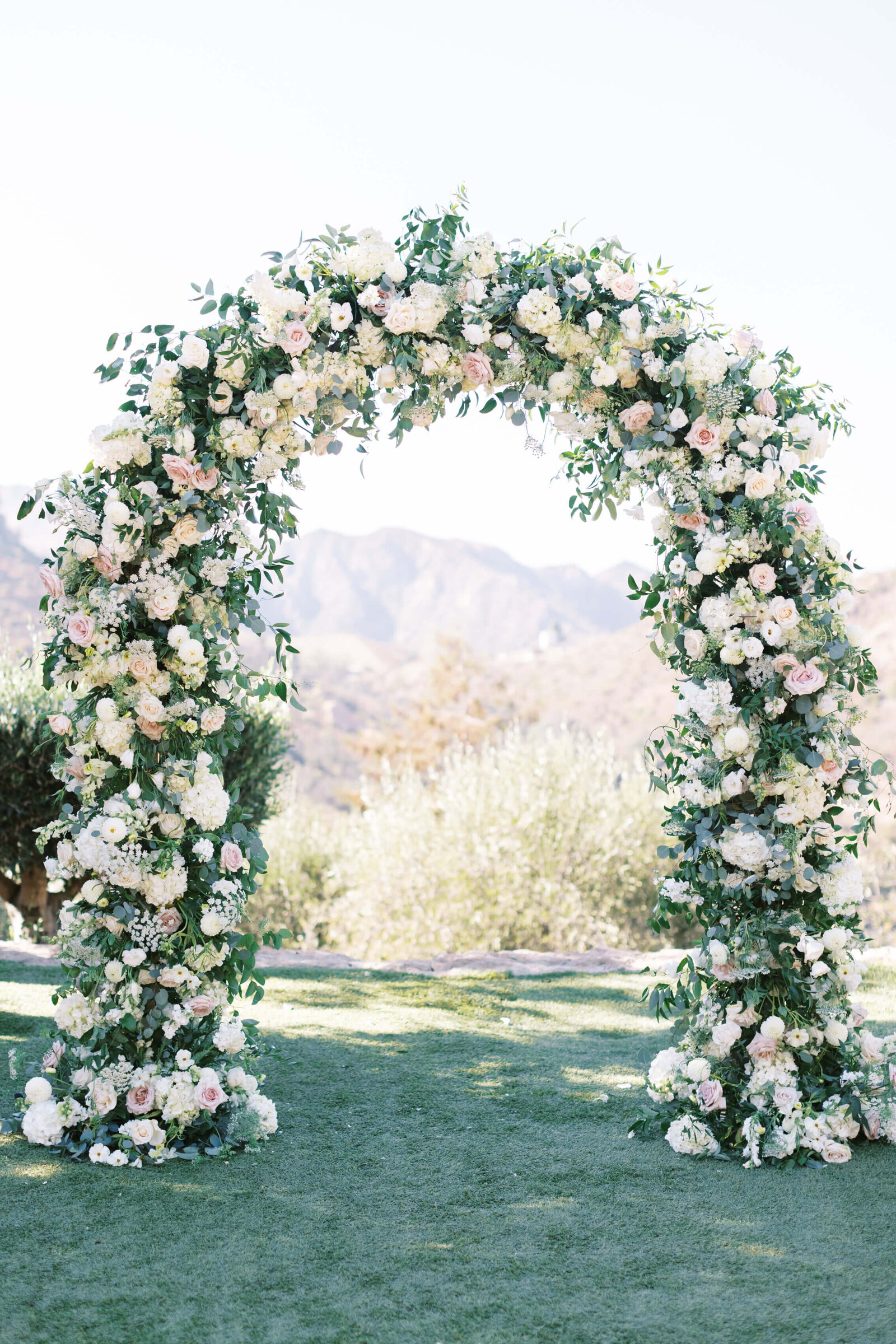 Cielo Farms Wedding Ceremony Floral Arch - Lisa Leanne Photography