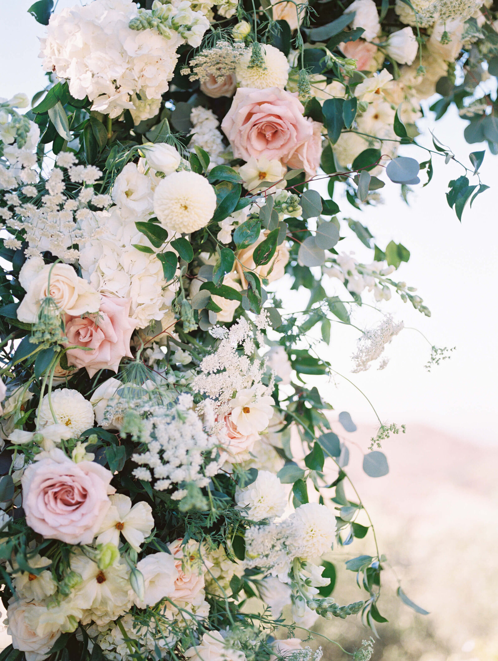 Cielo Farms Wedding Ceremony Floral Arch Detail - Lisa Leanne Photography