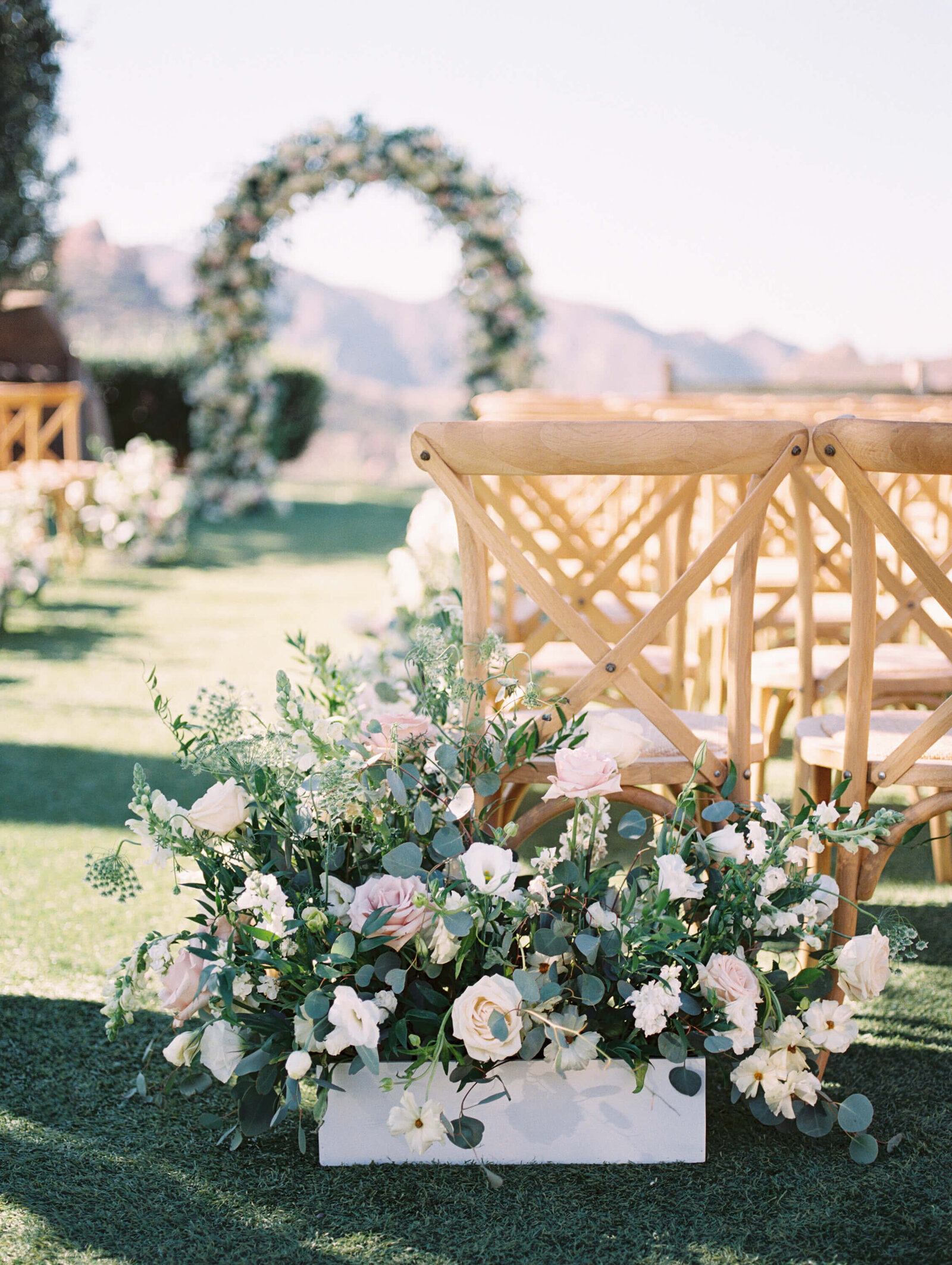 Cielo Farms Wedding Ceremony Florals - Lisa Leanne Photography