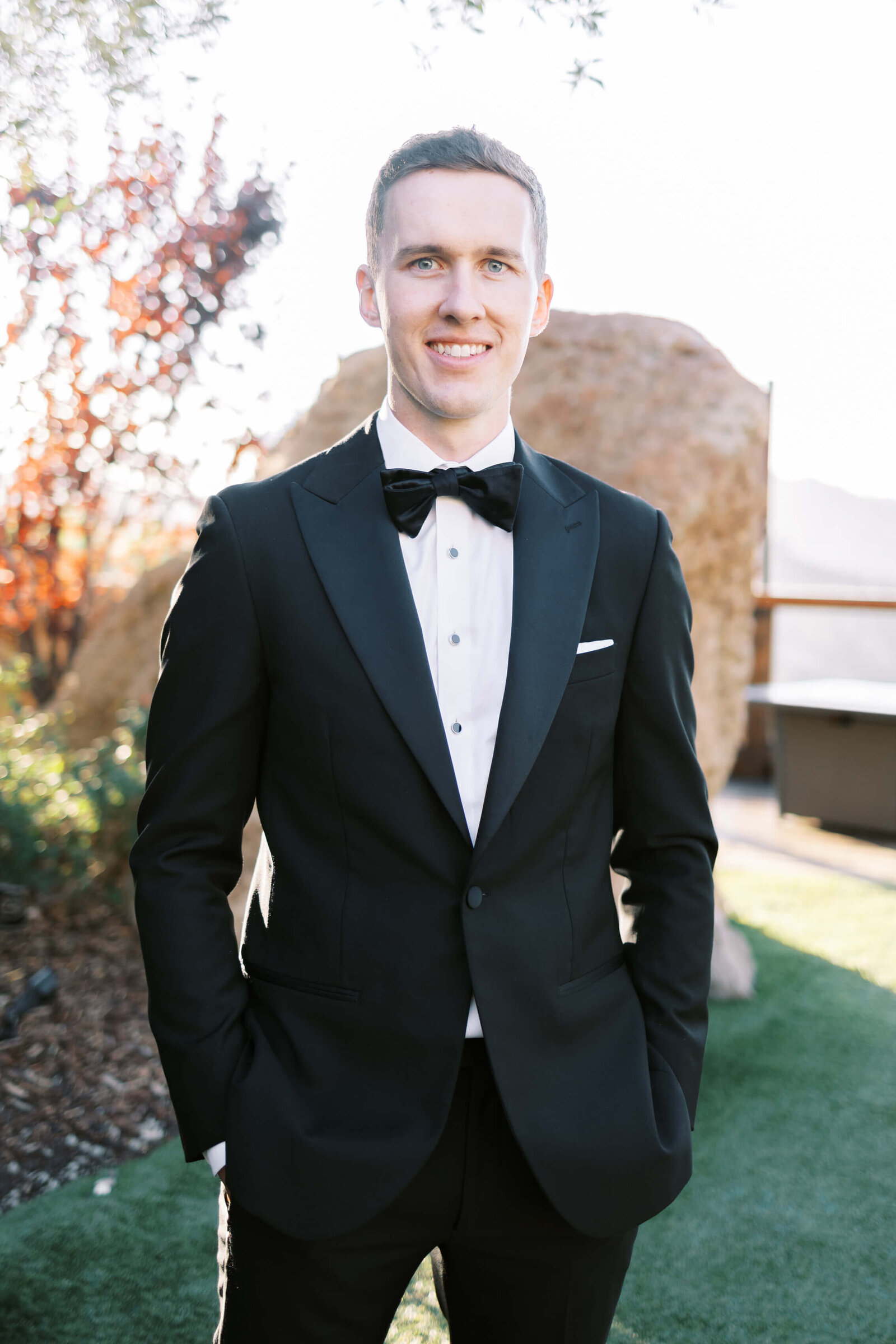 Cielo Farms Wedding Groom Portrait - Lisa Leanne Photography