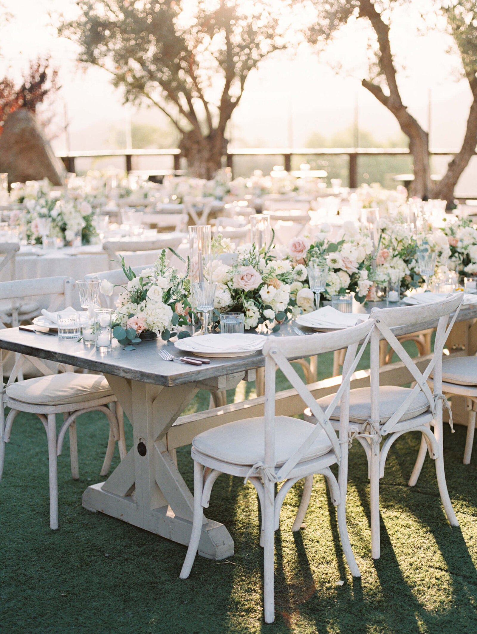 Cielo Farms Wedding Reception Tables - Lisa Leanne Photography