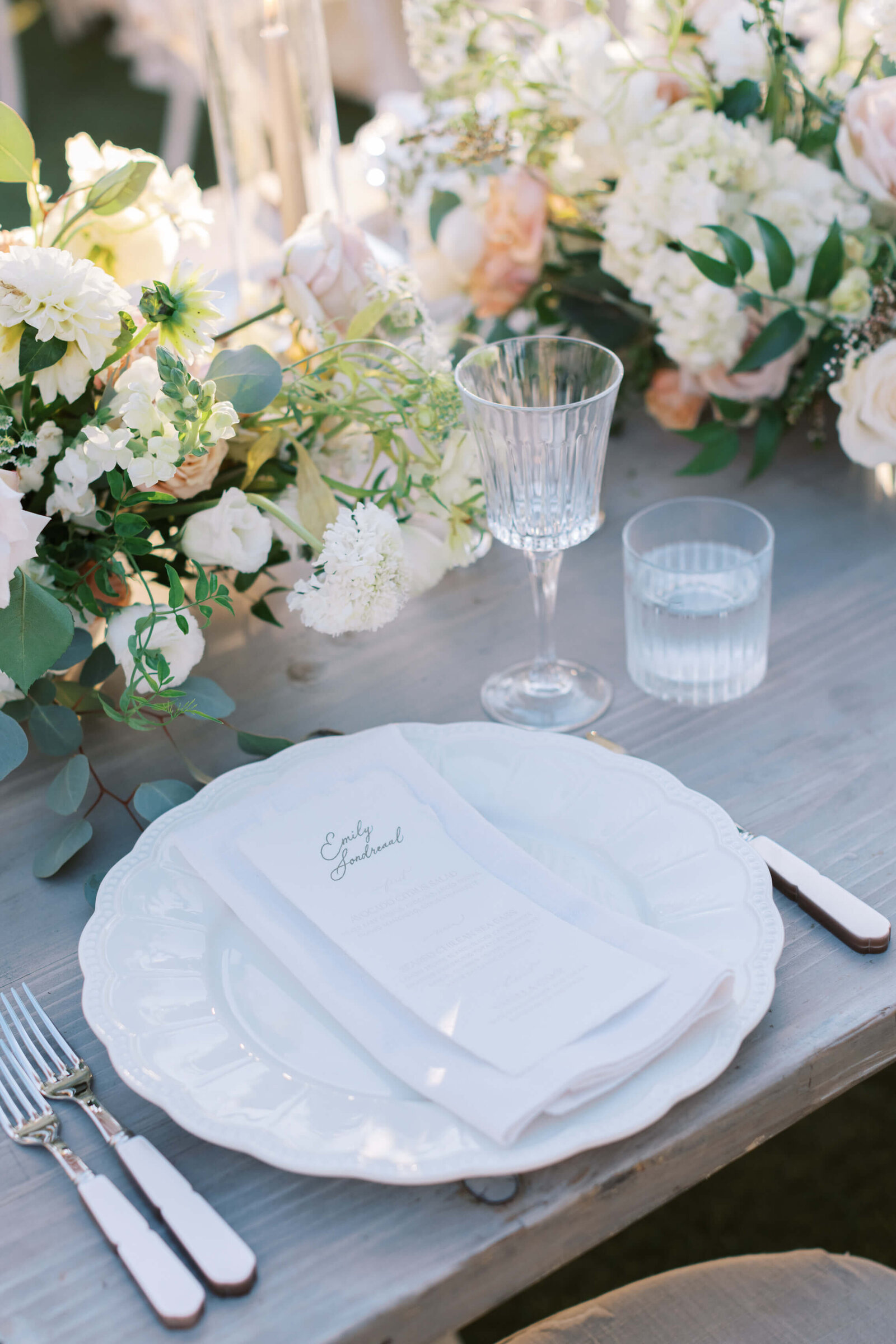 Cielo Farms Wedding Reception Table Details - Lisa Leanne Photography