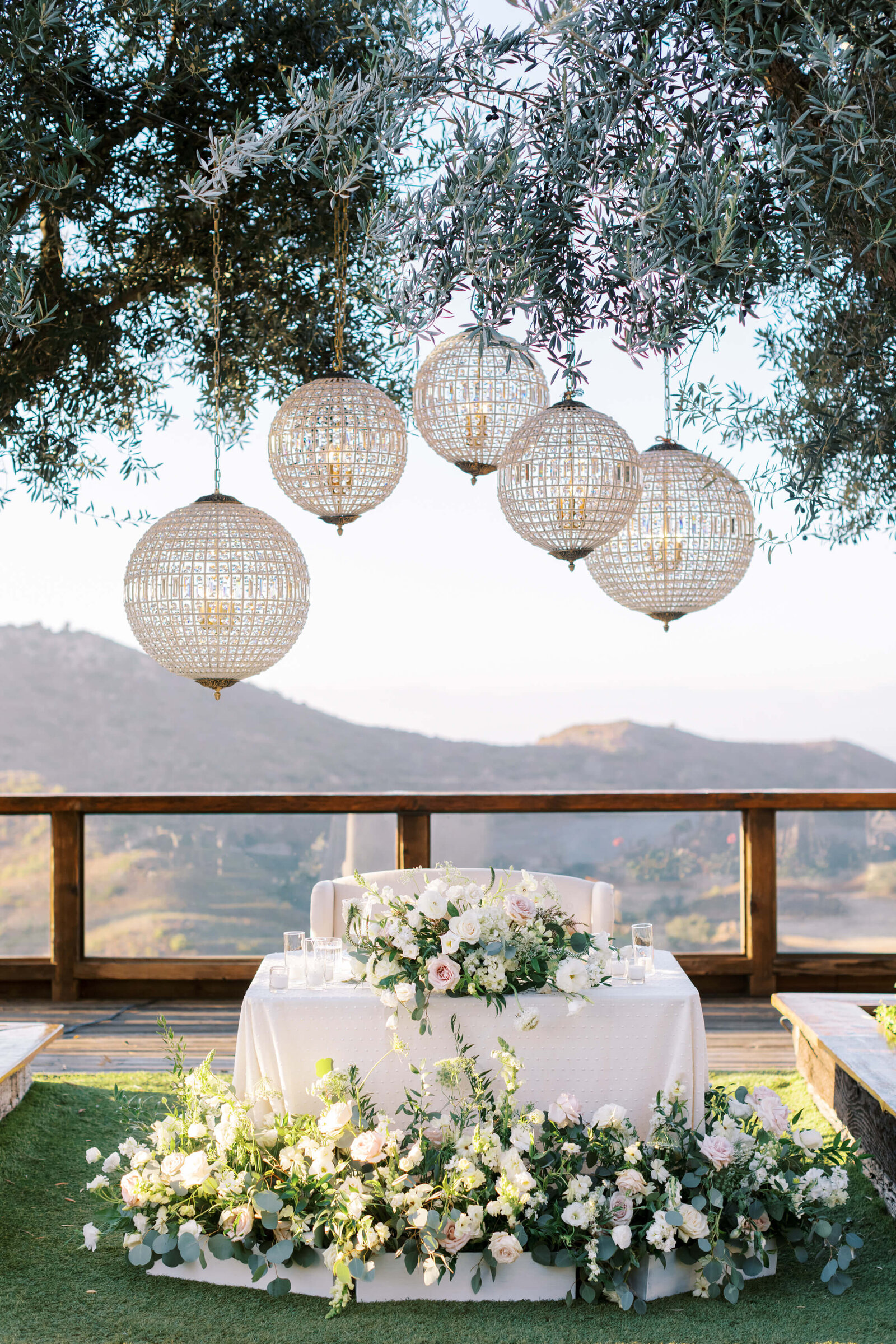 Cielo Farms Wedding Reception Sweetheart Table - Lisa Leanne Photography
