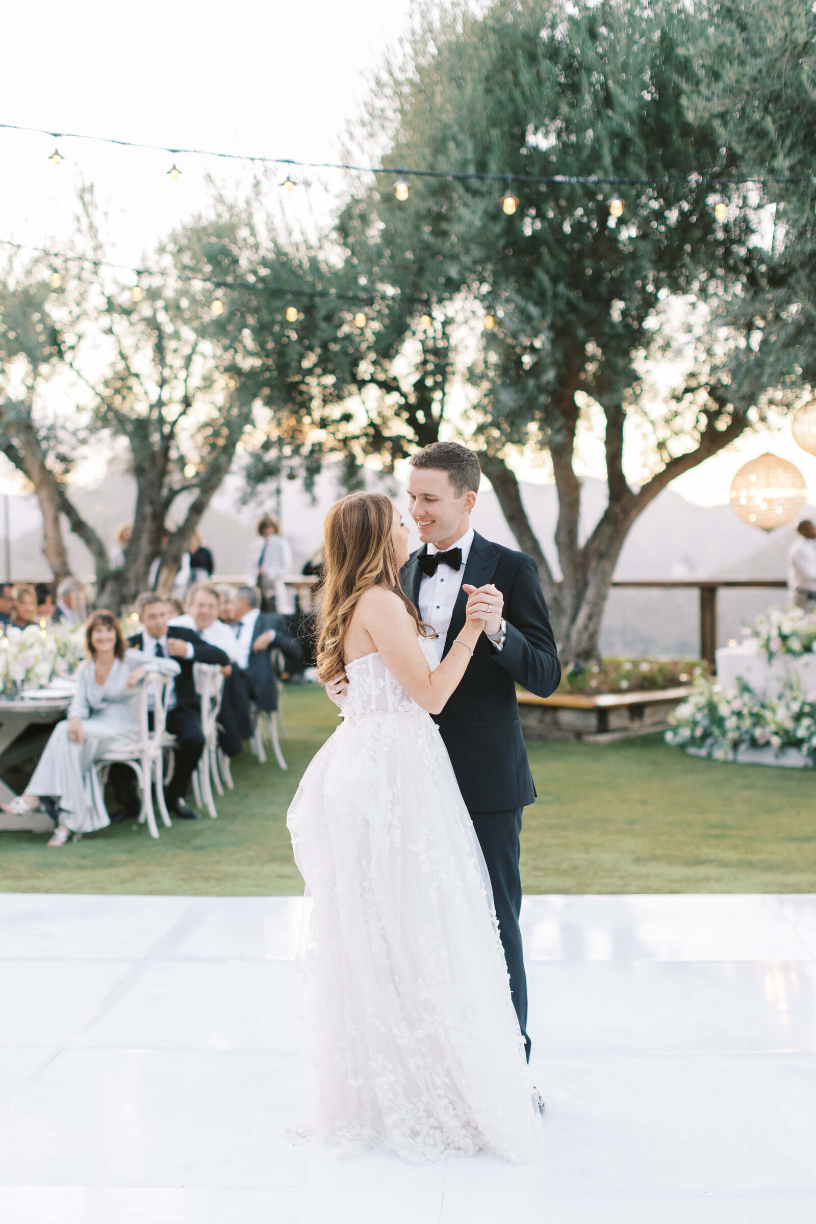 Cielo Farms Wedding Reception First Dance - Lisa Leanne Photography
