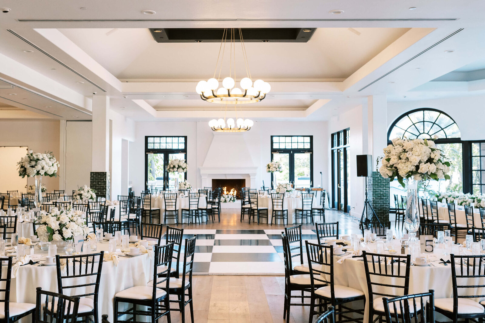 Spanish Hills Country Club Wedding Reception Setup Wide