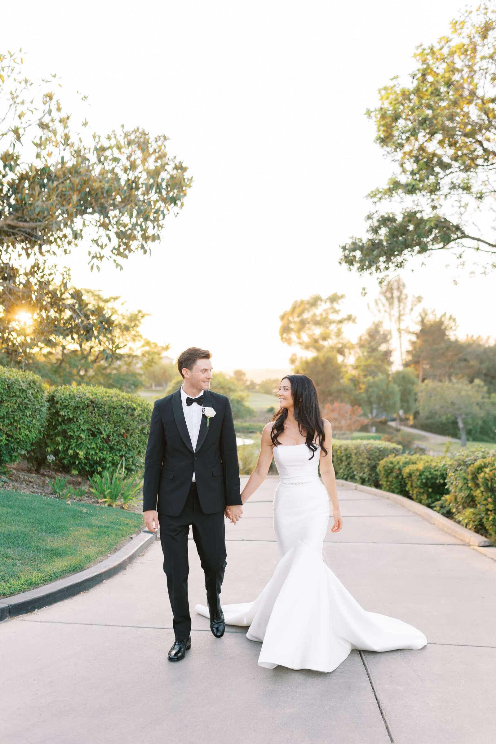 Spanish Hills Bride and Groom Portrait at Golden Hour