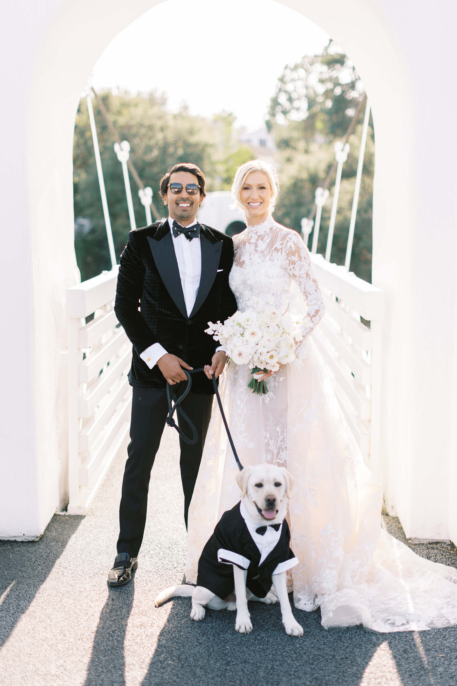 Bel-Air Country Club Wedding Bride and Groom Portrait