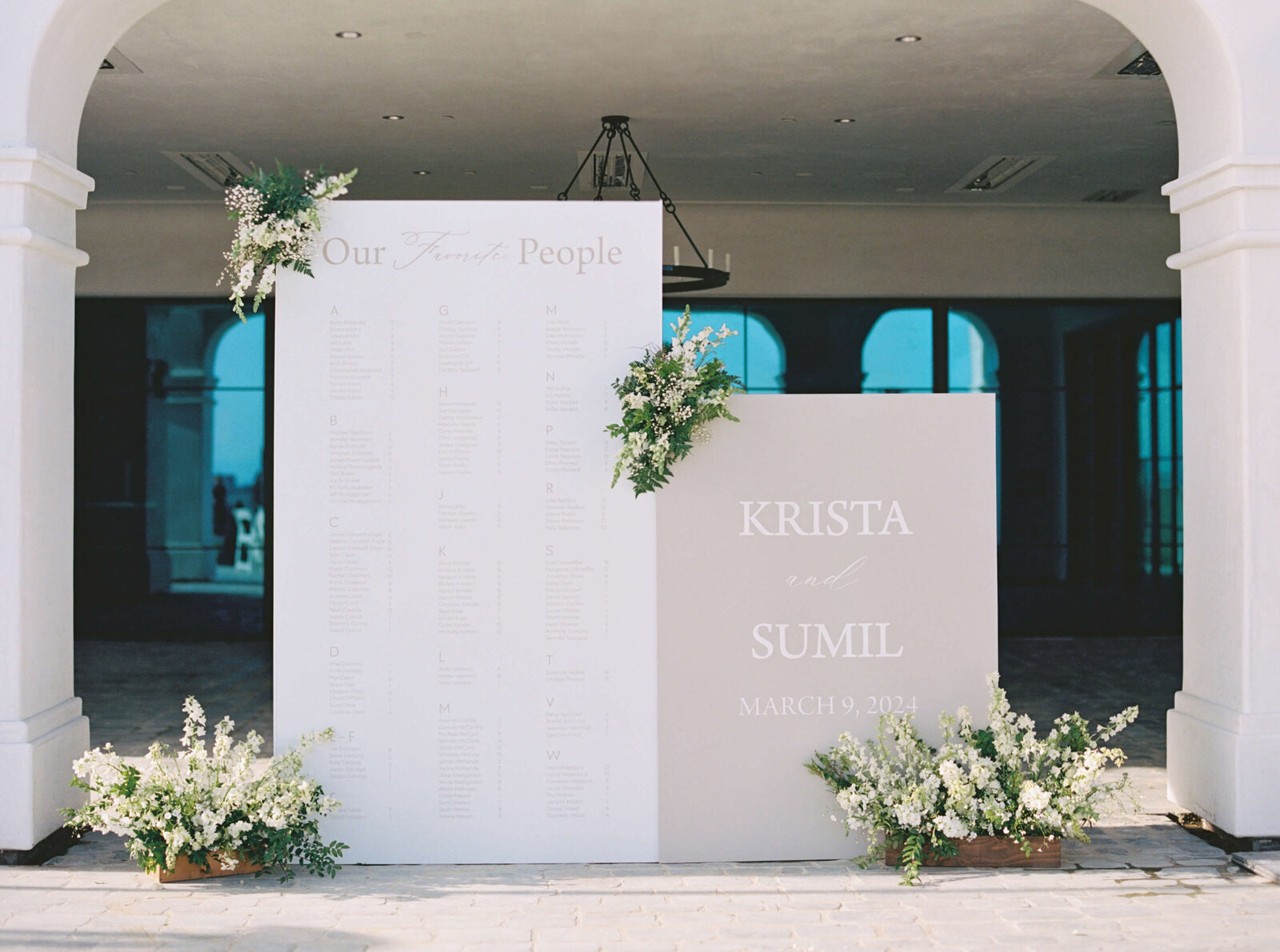 Bel-Air Country Club Wedding Seating Chart