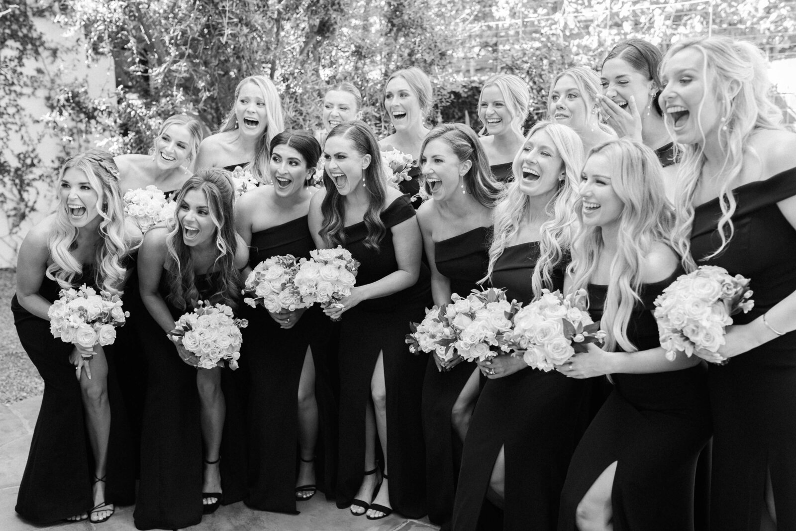First Look with Bridesmaids