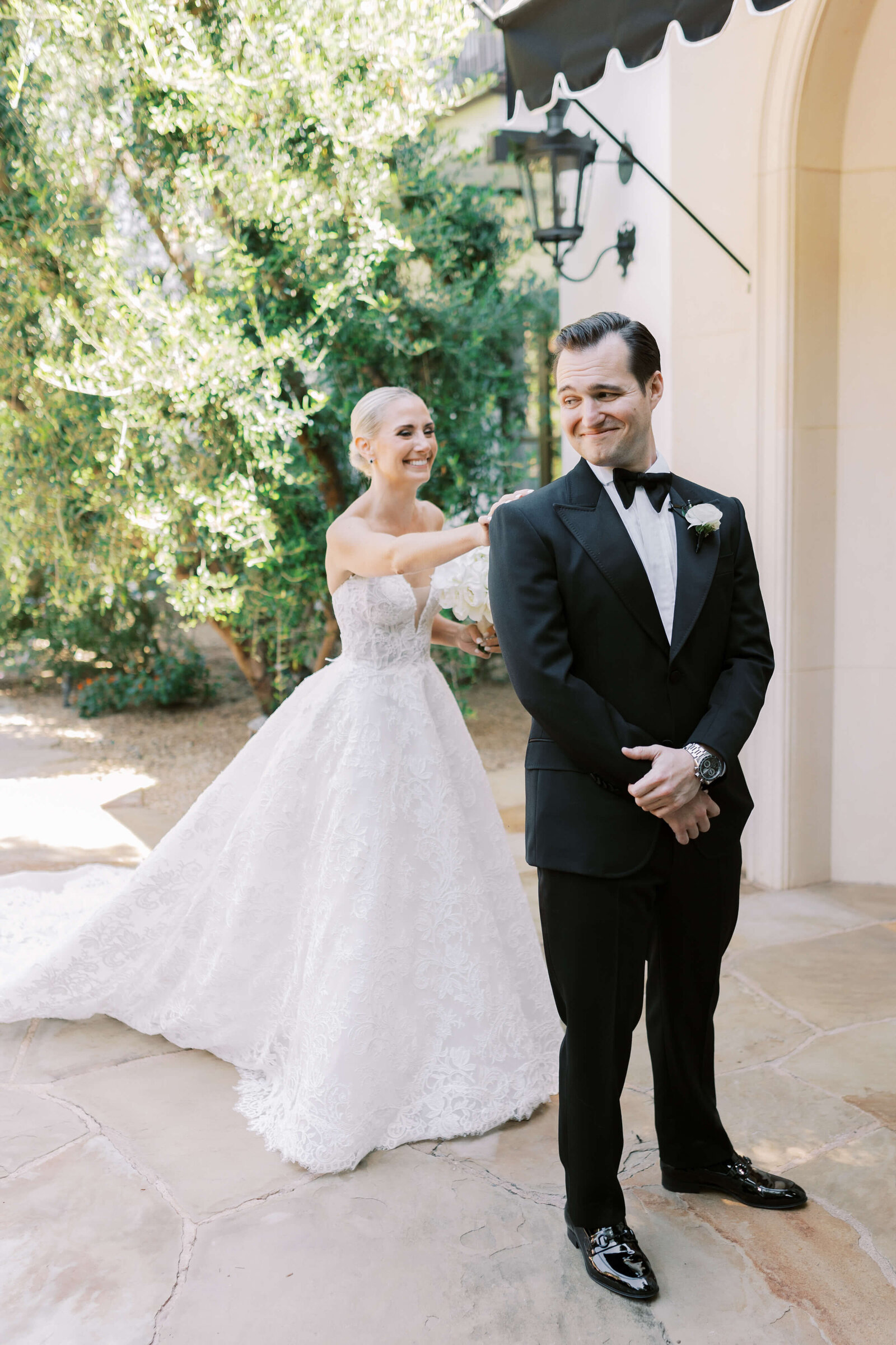 Malibu Estate Wedding First Look 