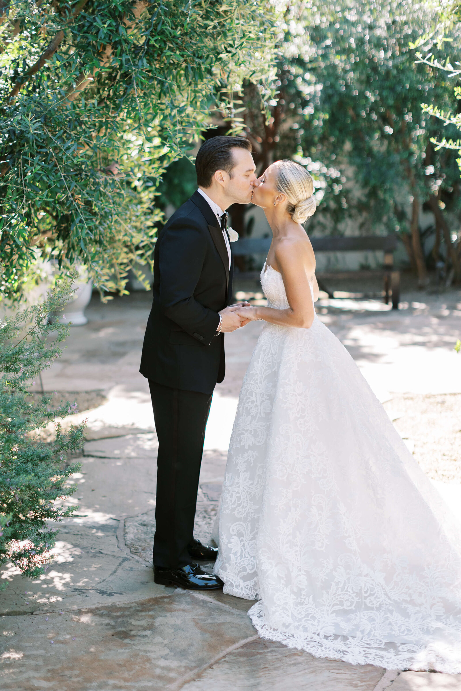 Malibu Estate Wedding Bride and Groom Portrait