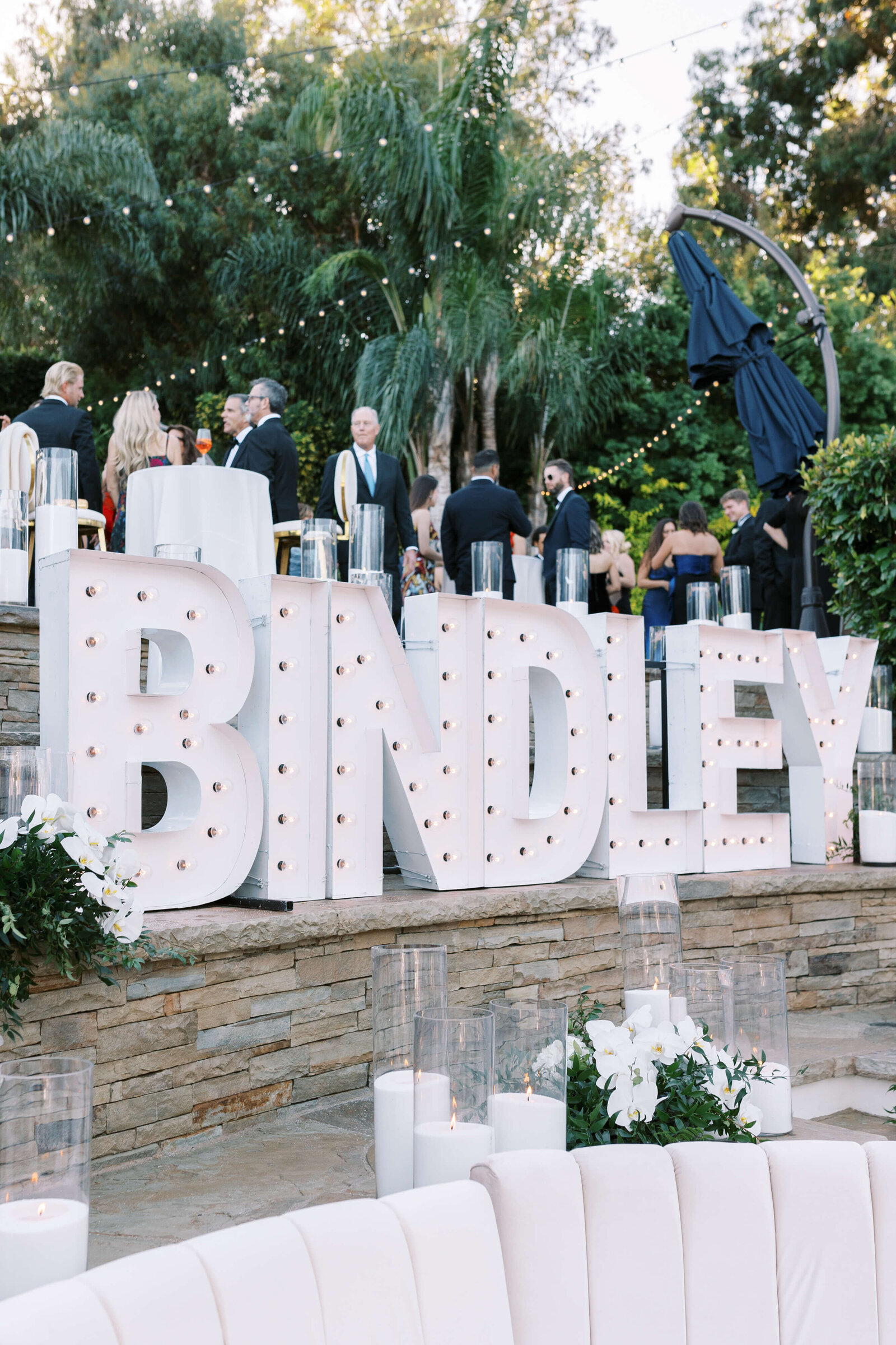 Malibu Estate Wedding Reception Letter Detail