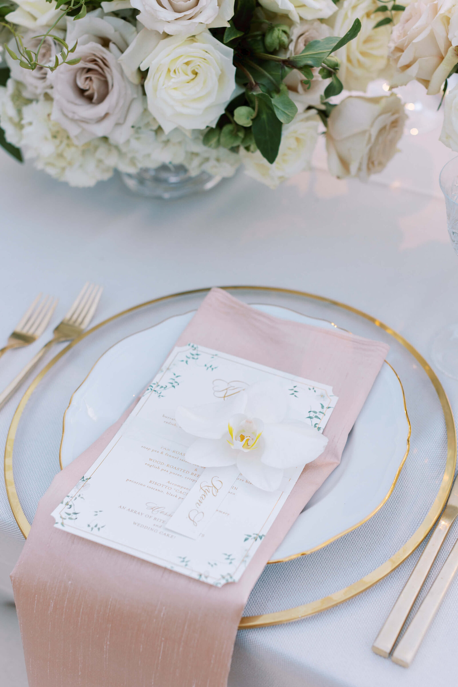 Malibu Estate Wedding Reception Place Setting